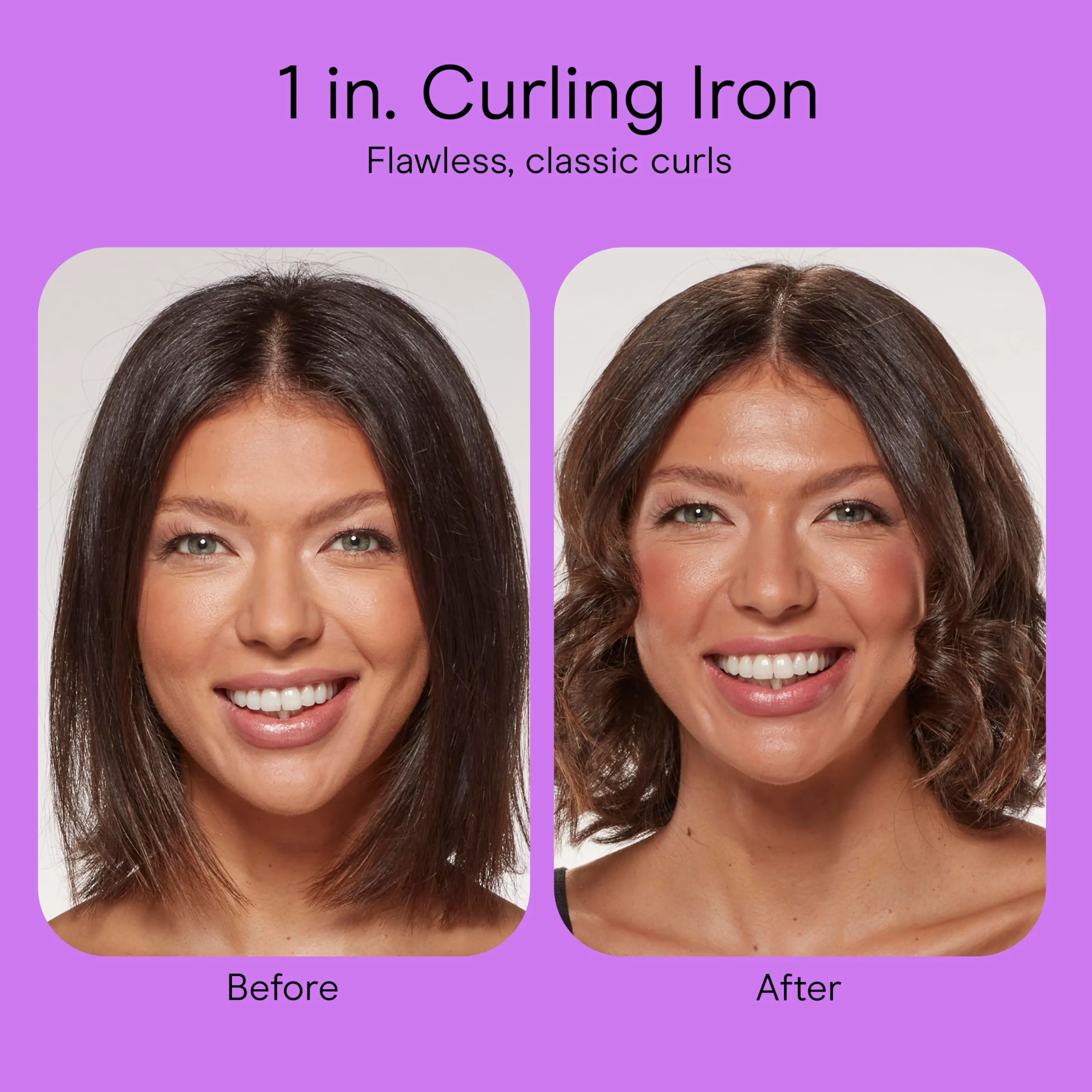 Infiniti PRO CONAIR Tourmaline Ceramic 1-Inch Curling Iron, Clamp Curling Iron, 1-Inch Barrel Produces Classic Curls, Hair Curler for Use on Short, Medium, and Long Hair, Dark Grey - Image 9