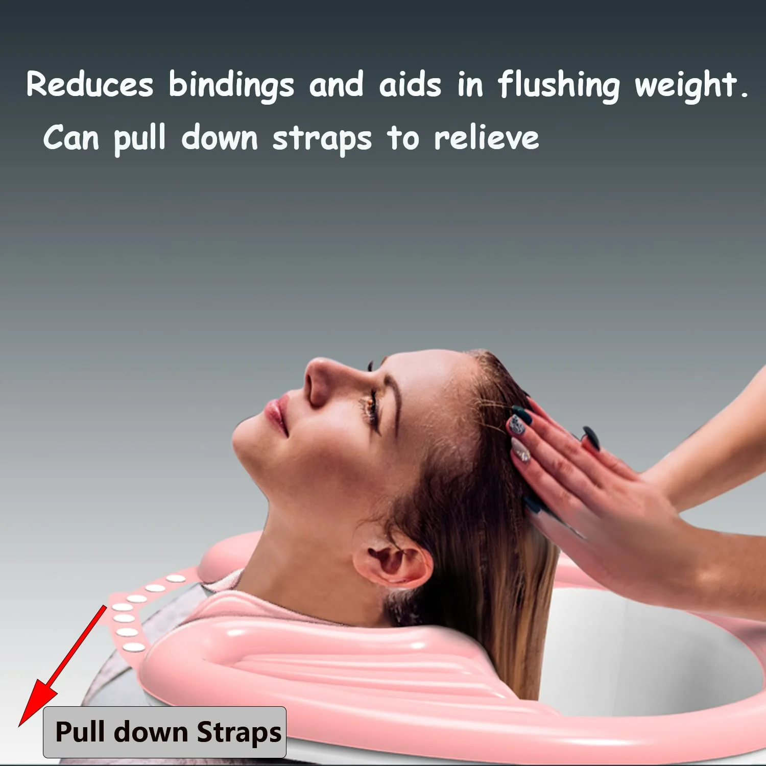 Inflatable Washing Hair Basin,Portable Shampoo Basin,Hair Washing Tray-Medical Shampoo for The Disabled,Pregnant Women,Bedridden and Handicapped,Elderly&Child-Wash While in Wheelchair or Chair at Home - Image 4