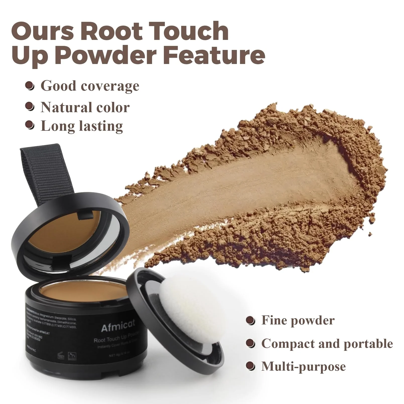 Instant Hairline Powder, Root Touch Up Hair Color for Gray Coverage and Thinning Hair, Root Cover Up Conceals Hair Loss & Bald Spots, Natural and Non-Greasy Hair Color for Women & Men, Dark Blonde - Image 2