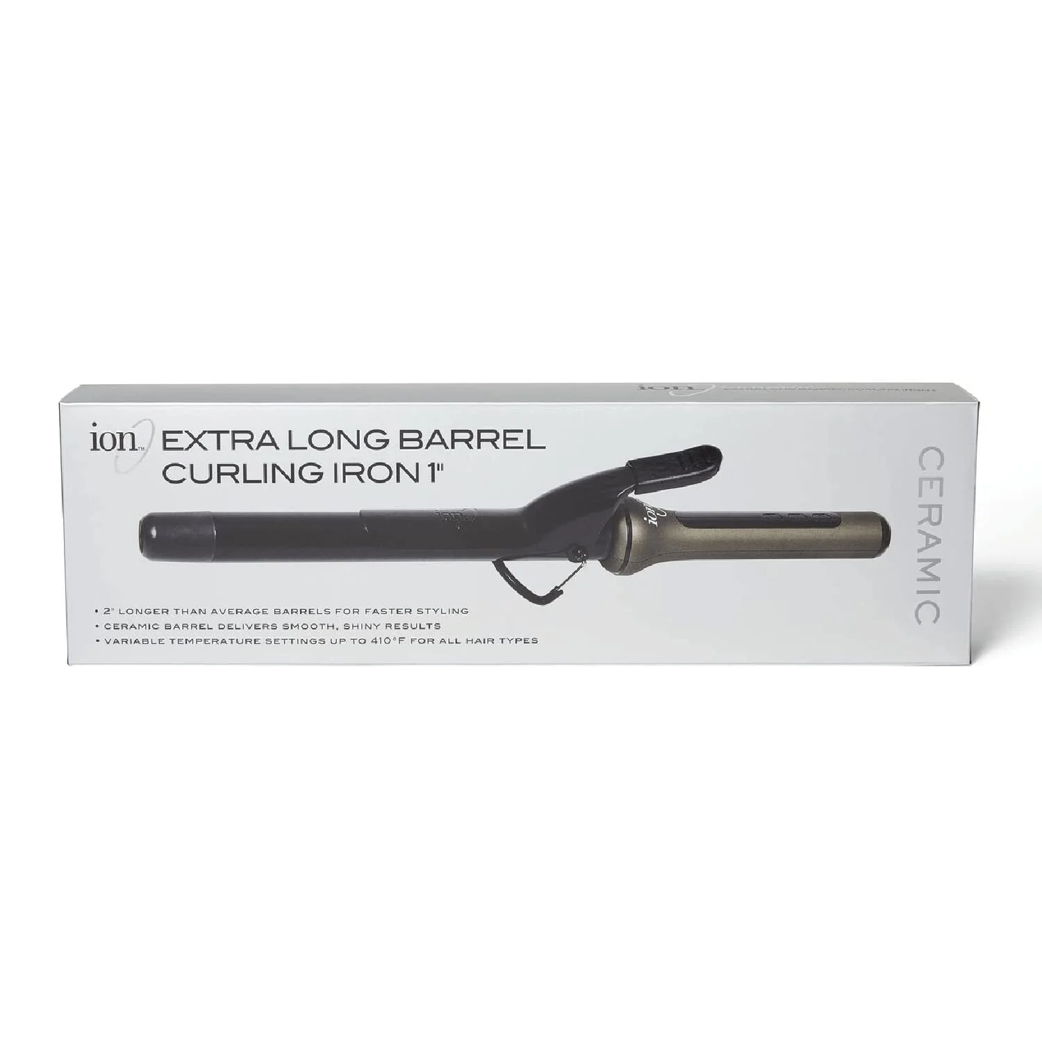 Ion Extra Long Barrel Curling Iron, 1" Diameter, XL Length for Long Hair, LongLasting Curls, Auto ShutOff with Adjustable Heat Settings - Image 3