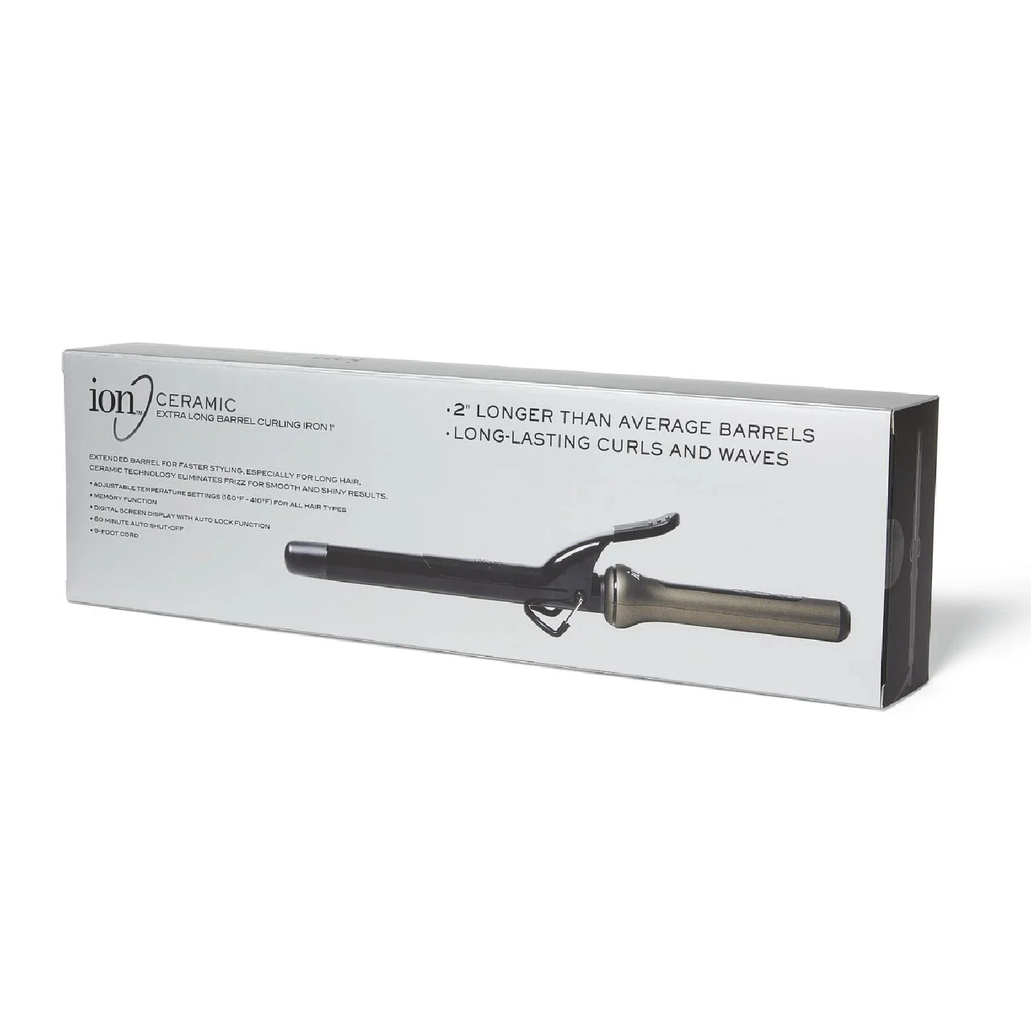 Ion Extra Long Barrel Curling Iron, 1" Diameter, XL Length for Long Hair, LongLasting Curls, Auto ShutOff with Adjustable Heat Settings - Image 4