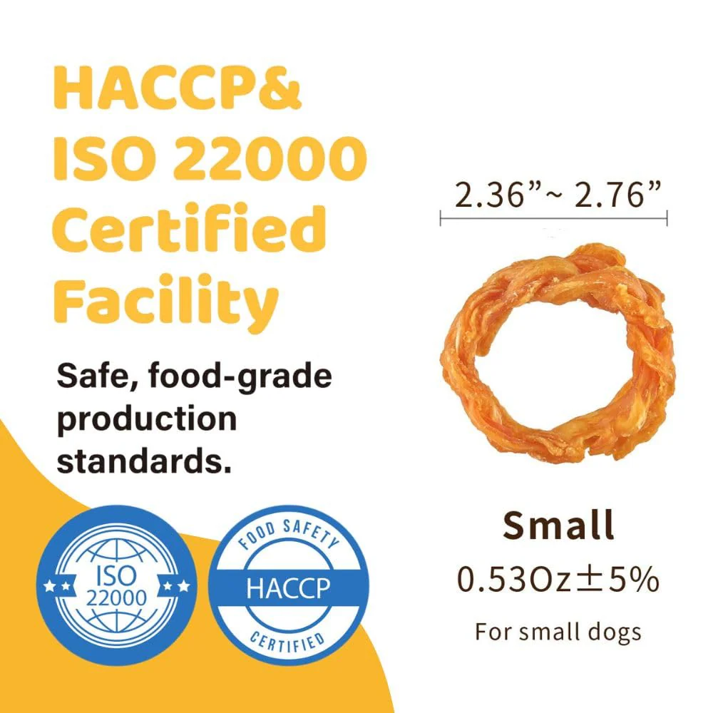 iPaw 10 Pcs Value Pack Turkey Tendons for Dogs, Single Protein, Hypoallergenic, All Natural Human Grade Puppy Chew, Rawhide Alternative Dog Treats, Ring (Small) - Image 3