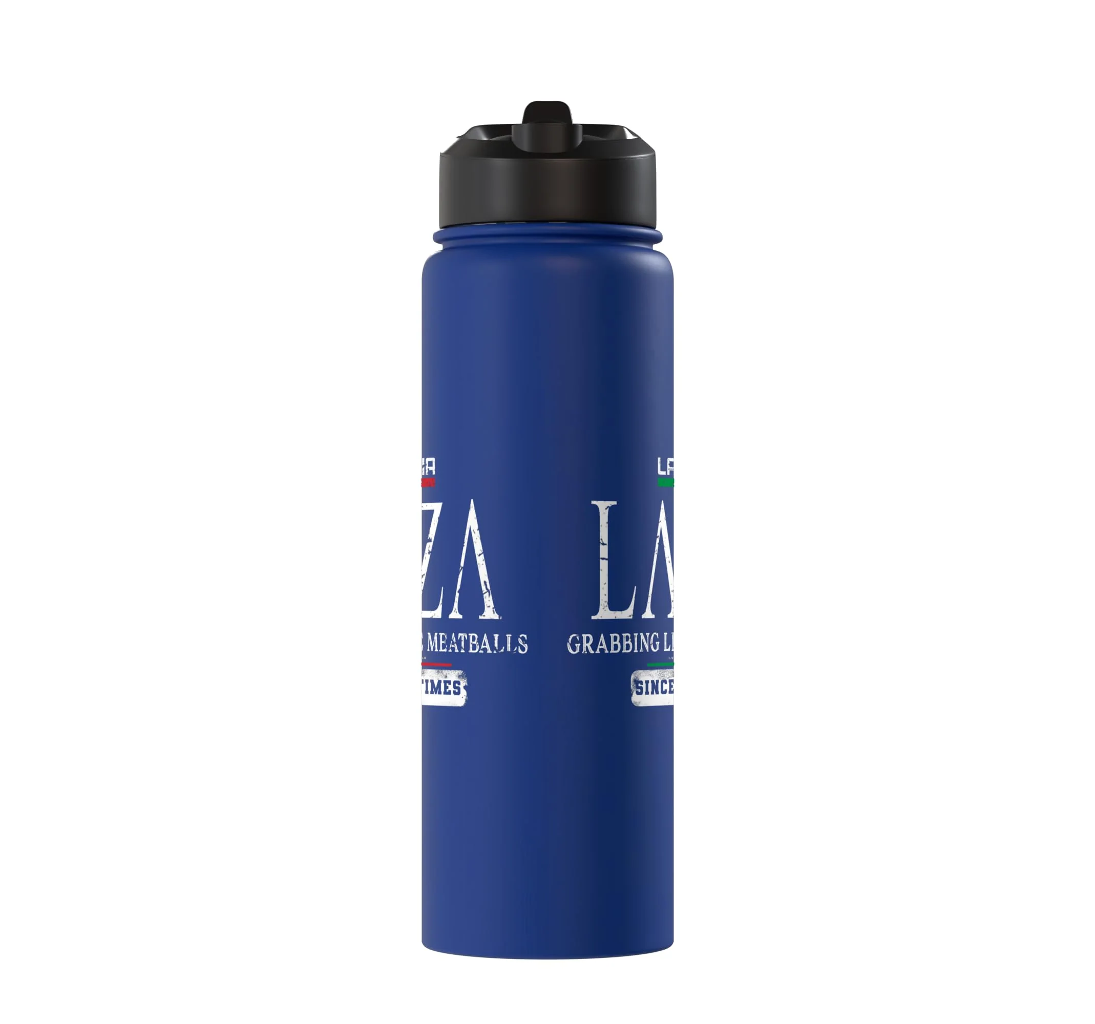 Italia La Famiglia Lanza Grabbing Life By The Meatballs Stainless Steel Insulated Water Bottle - Image 2