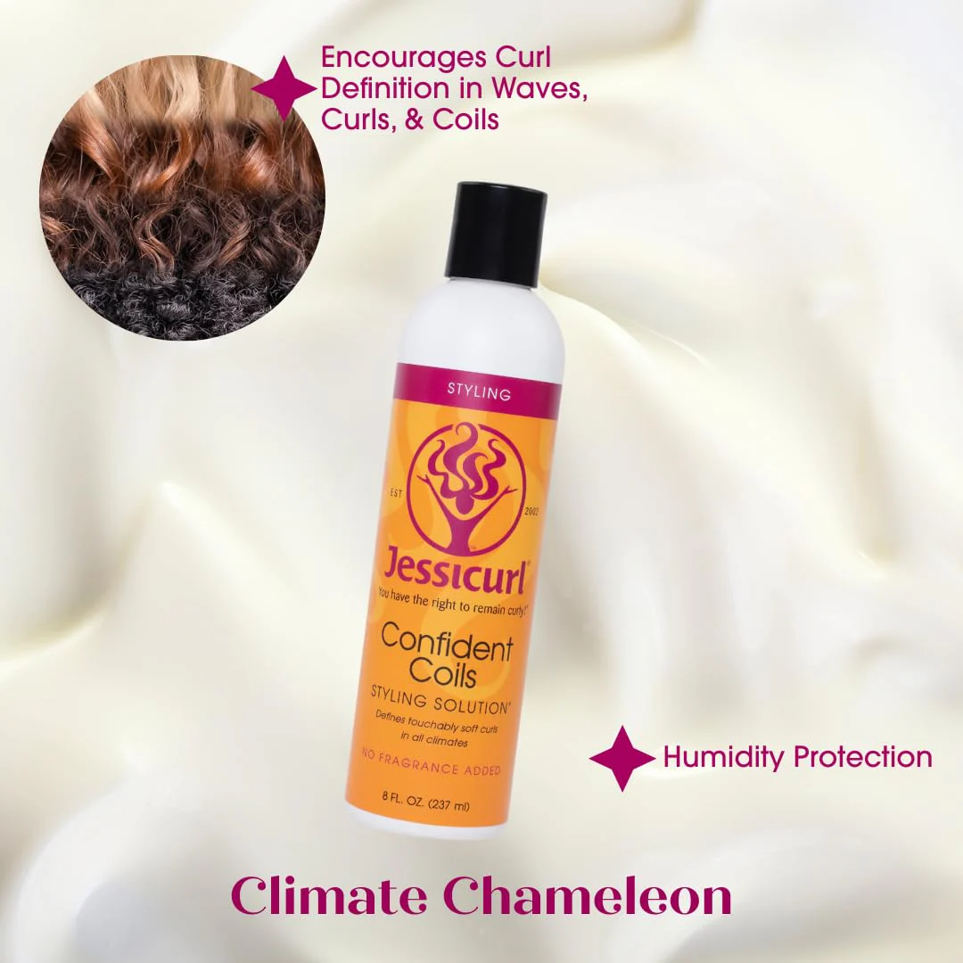 Jessicurl, Confident Coils Styling Solution, Citrus Lavender, 8 Fl oz. Curl Cream for Humidity Control and Frizz Control, Curly Hair Products, Styling Cream - Image 3