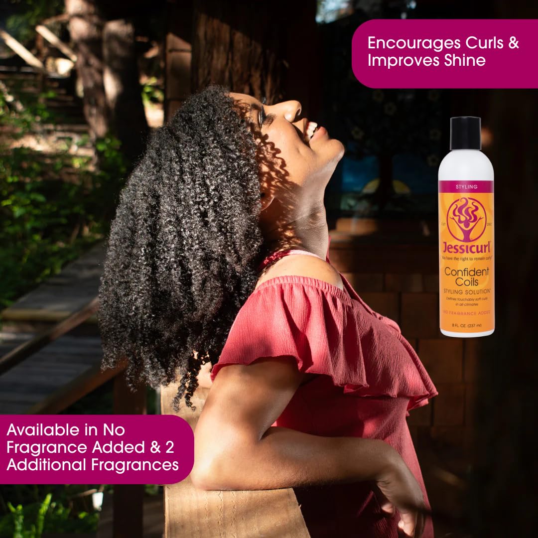 Jessicurl, Confident Coils Styling Solution, Citrus Lavender, 8 Fl oz. Curl Cream for Humidity Control and Frizz Control, Curly Hair Products, Styling Cream - Image 4