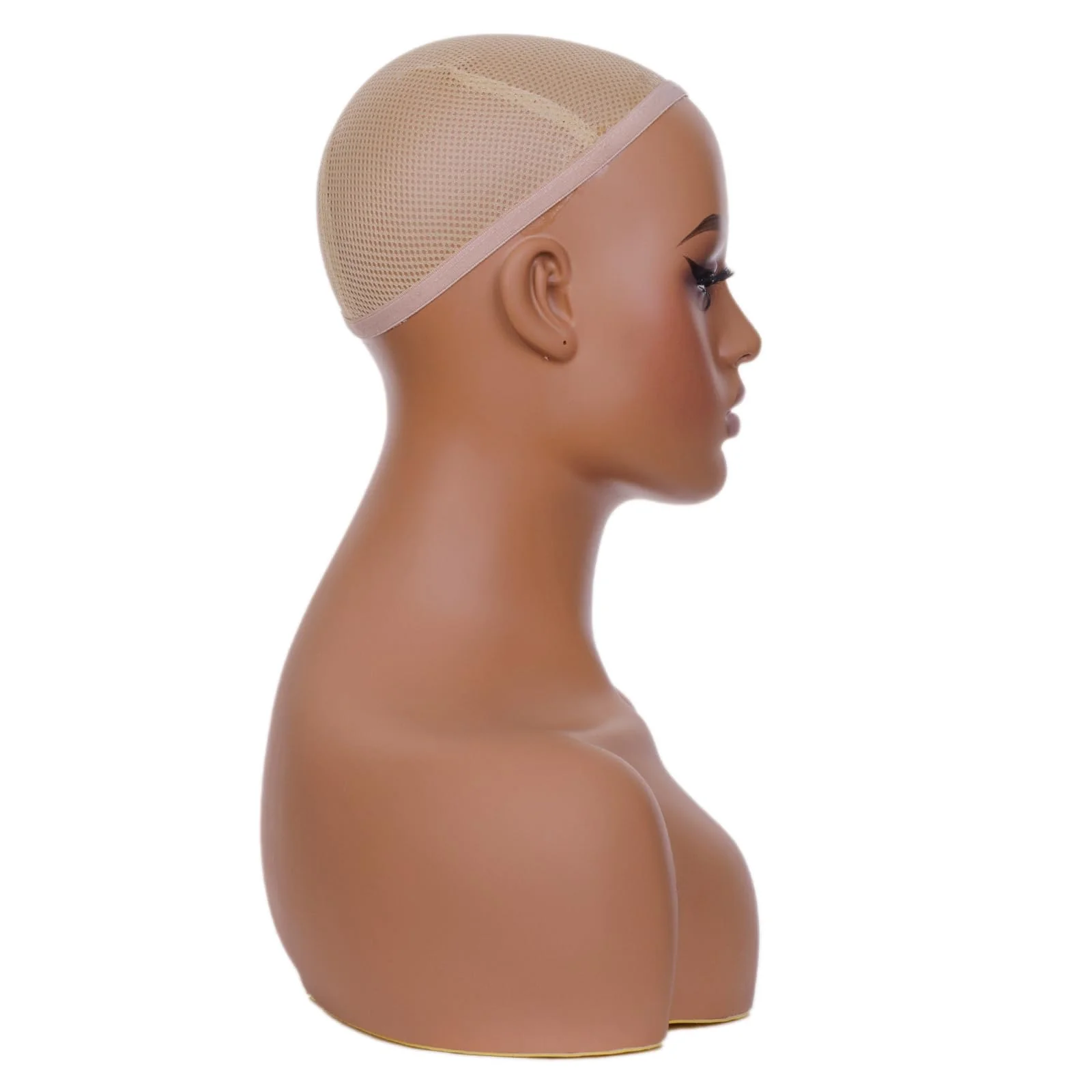 JINGFA Femal Wig Head Realistic Mannequin Head with Shoulders for Wig, Hat, and Sunglass Displaying - Image 4