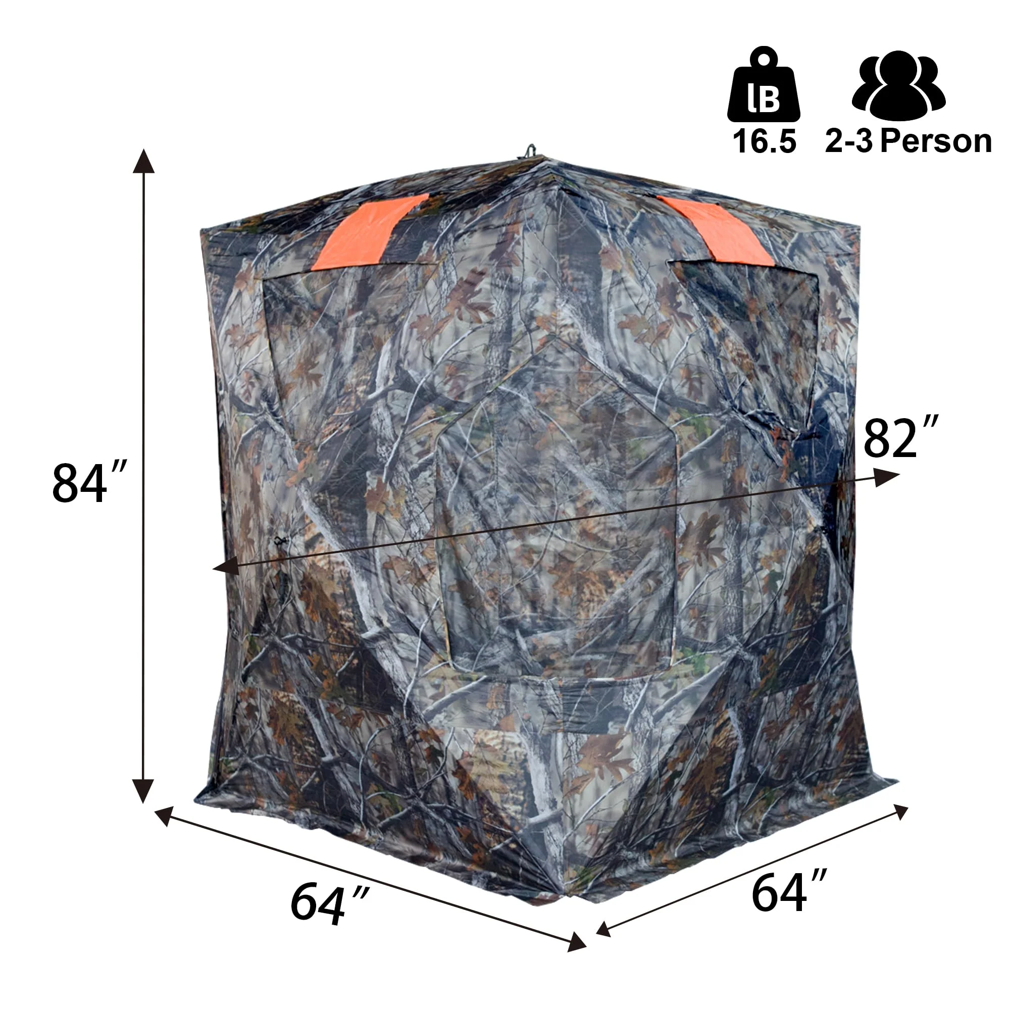 JM Rusk Two-Tall Extra Tall Two to Three Person Hunting Blind - Image 2