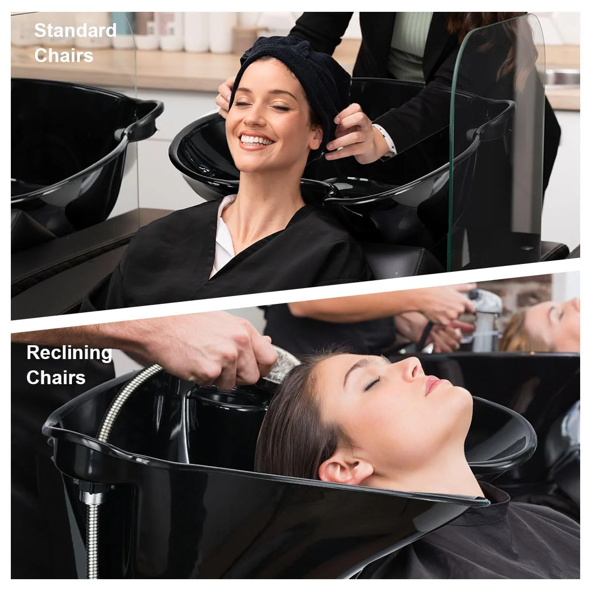 johgee Portable Shampoo Bowl with Electric Pump, Plastic Shampoo Unit with 2 Bucket and Drain Hoses, Basin Height Adjustable Portable Salon Sink for Home Salon Use - Image 7