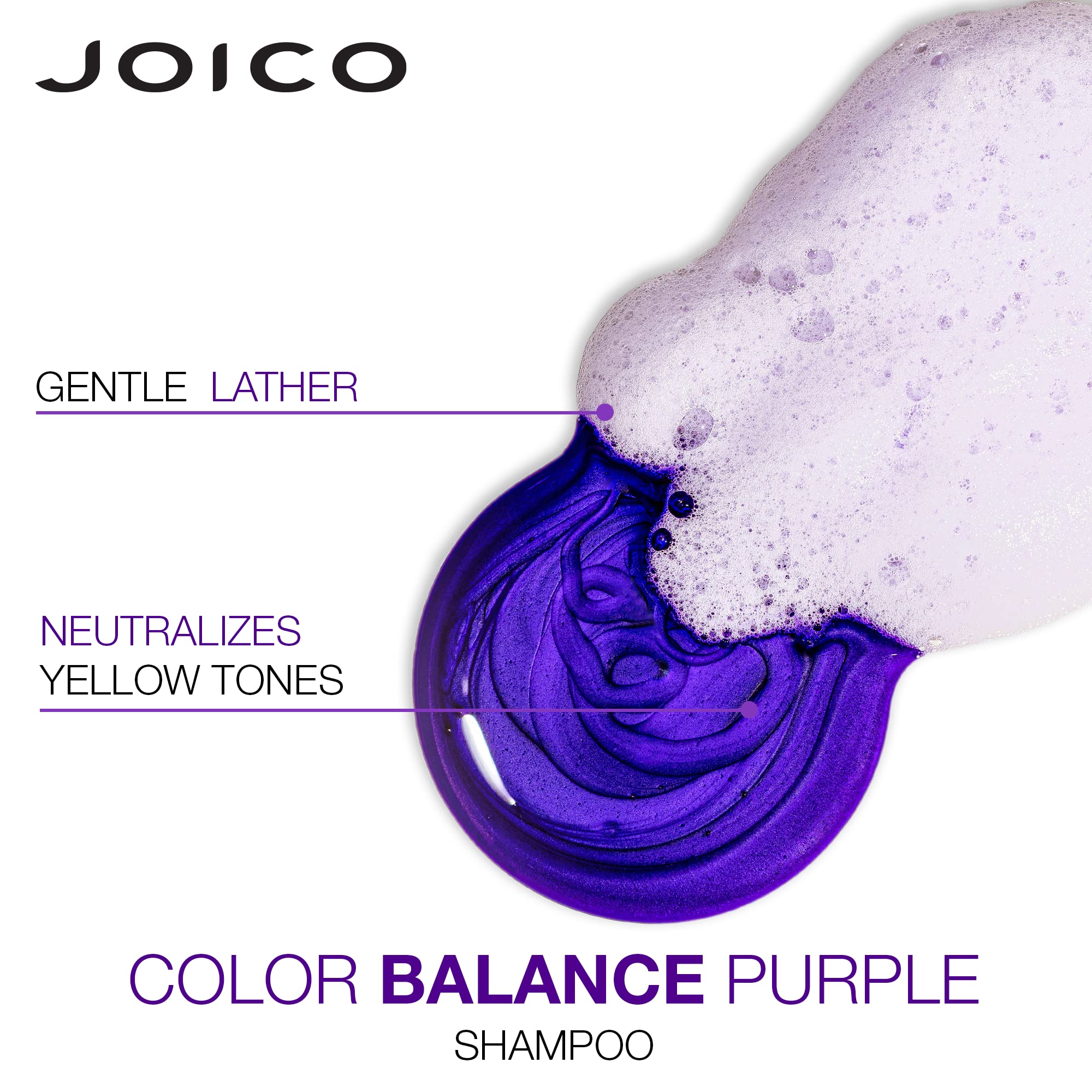 Joico Color Balance Purple Shampoo & Conditioner Set | Eliminate Brassy and Yellow tones | For Cool Blonde or Gray Hair - Image 7