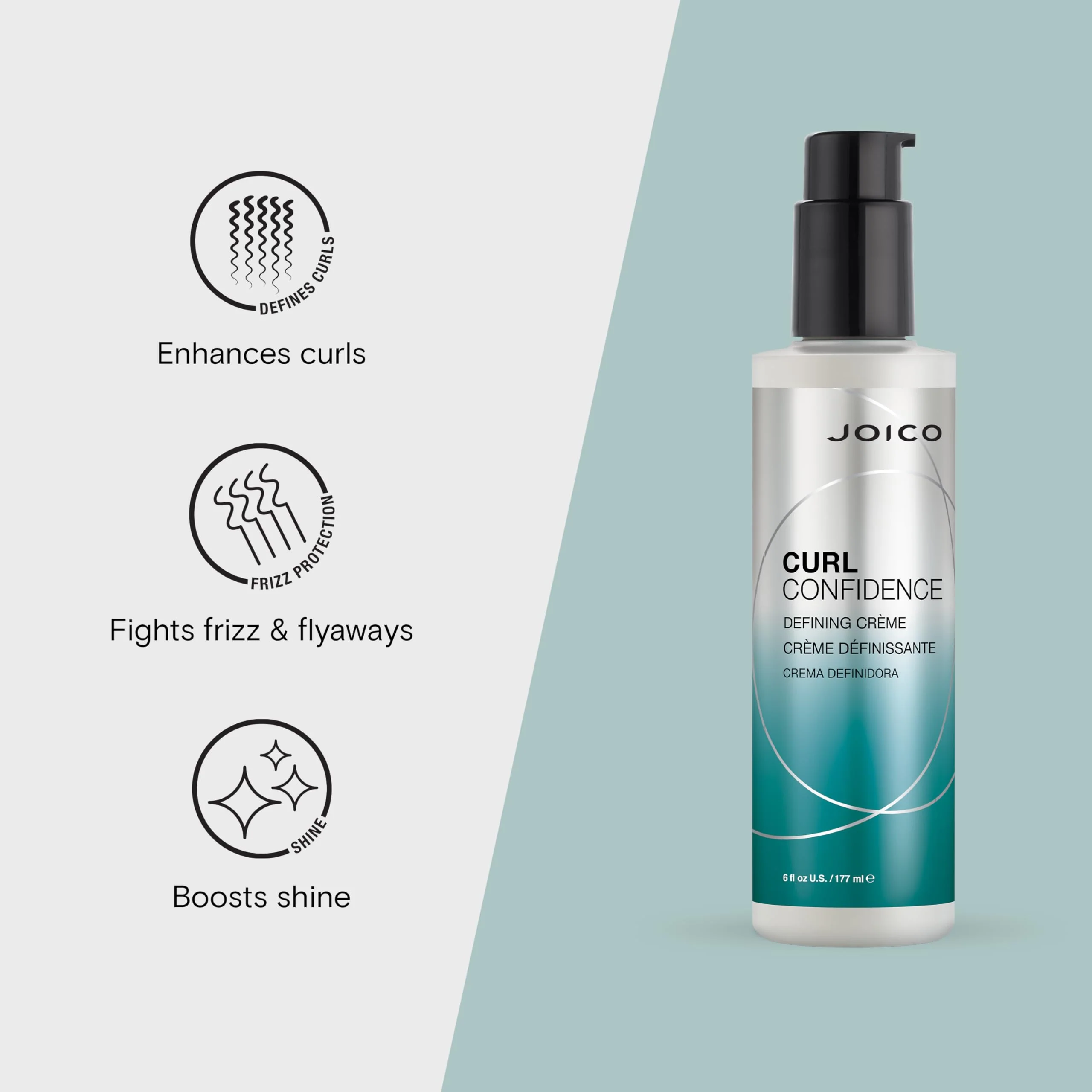 Joico Curl Confidence Defining Crème | For Curly Hair | Reduce Frizz | Define Textures | Boost Shine & Brilliance | Gluten & Paraben Free - Image 4
