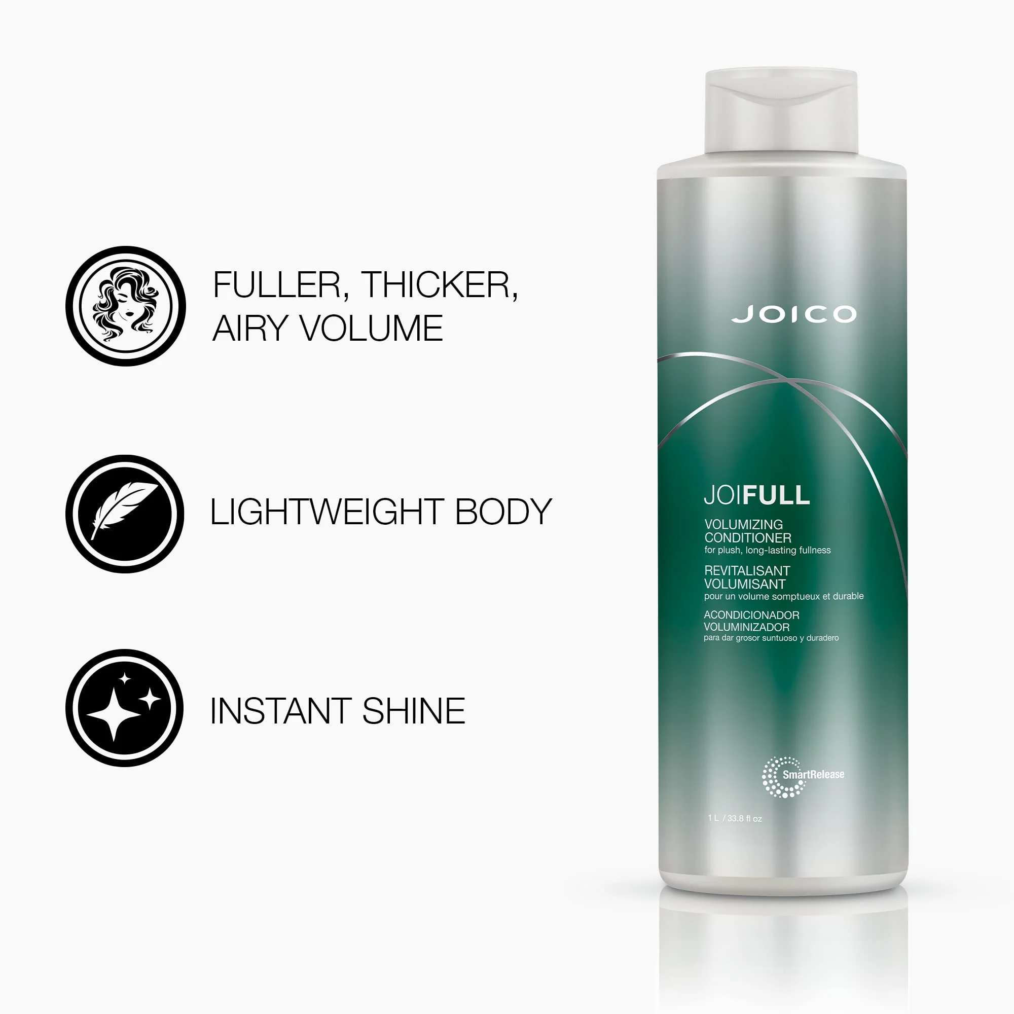 Joico JoiFULL Volumizing Shampoo & Conditioner Set | Plush & Long-Lasting Fullness | Boost Shine | For Fine / Thin Hair - Image 4