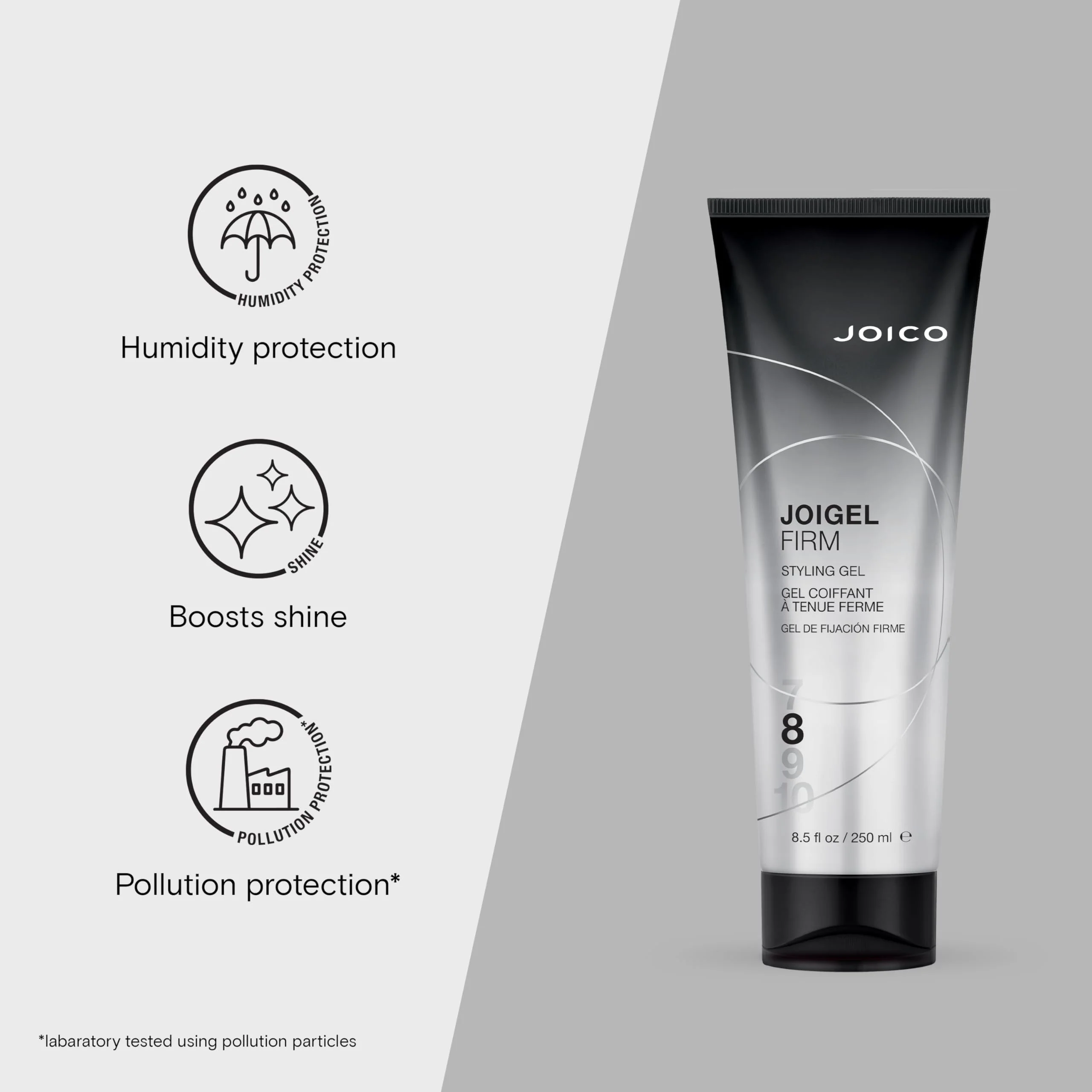 Joico JoiGel Firm Styling Gel | For Most Hair Types | Add Body and Volume | Lock In Moisture & Boost Shine | Thermal Heat & Humidity Protection | Protect Against Pollution | 8.5 Fl Oz - Image 3