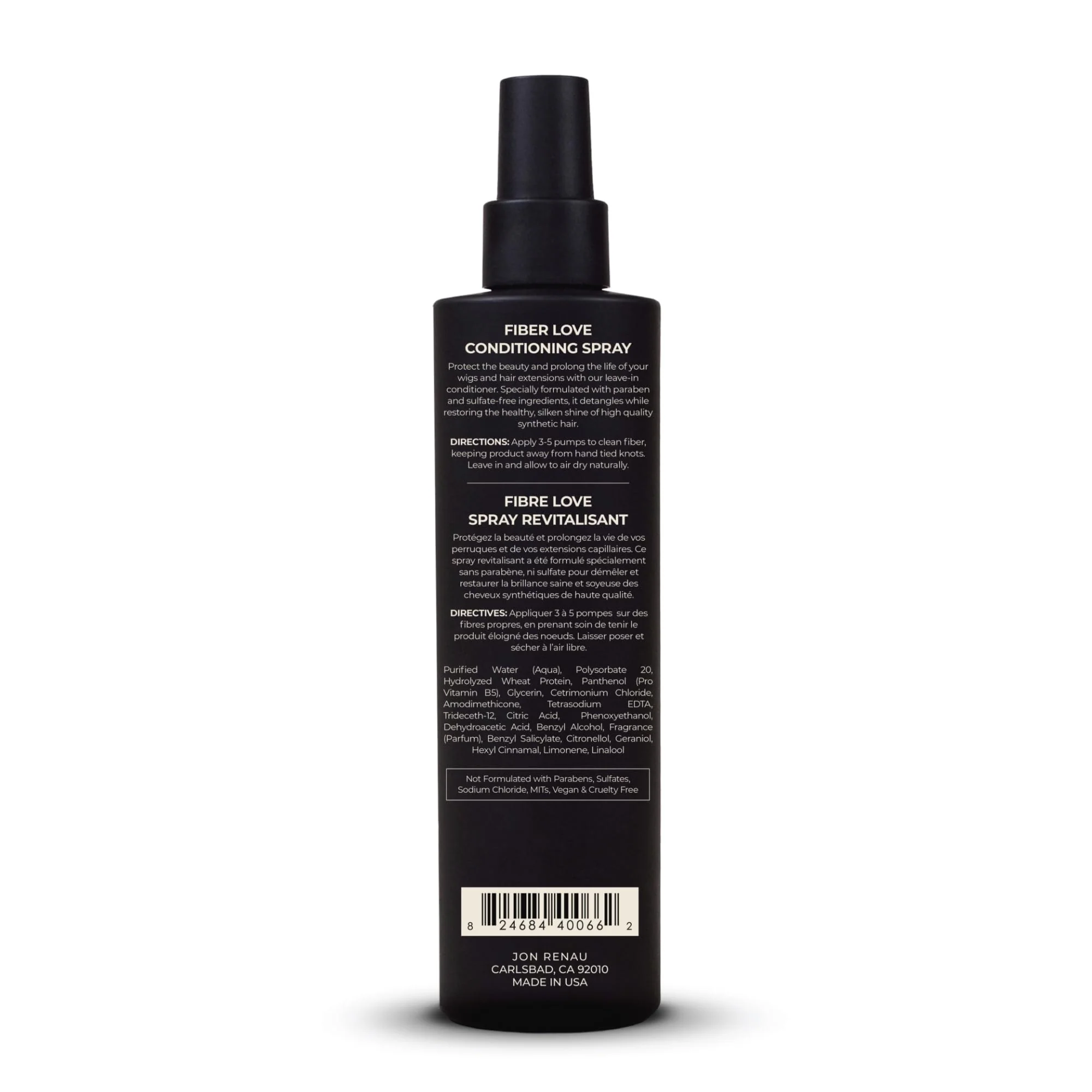 Jon Renau Fiber Love Synthetic Conditioning Spray, Leave In Conditioner for Wigs & Hair Extensions, Detangler Spray for Synthetic Hair, Paraben and Sulfate Free Wig Care, 8.5 oz - Image 6