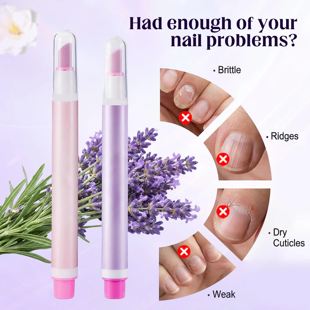 Jurfest 2-In-1 Cuticle Oil Pusher Pen,Ceramic Cuticle Remover, Portable Nail Oil Pen, Moisturizing Supports a strong look For Nail Salon, Gentle Hangnail Remover For Women (Rose scent) - Image 3