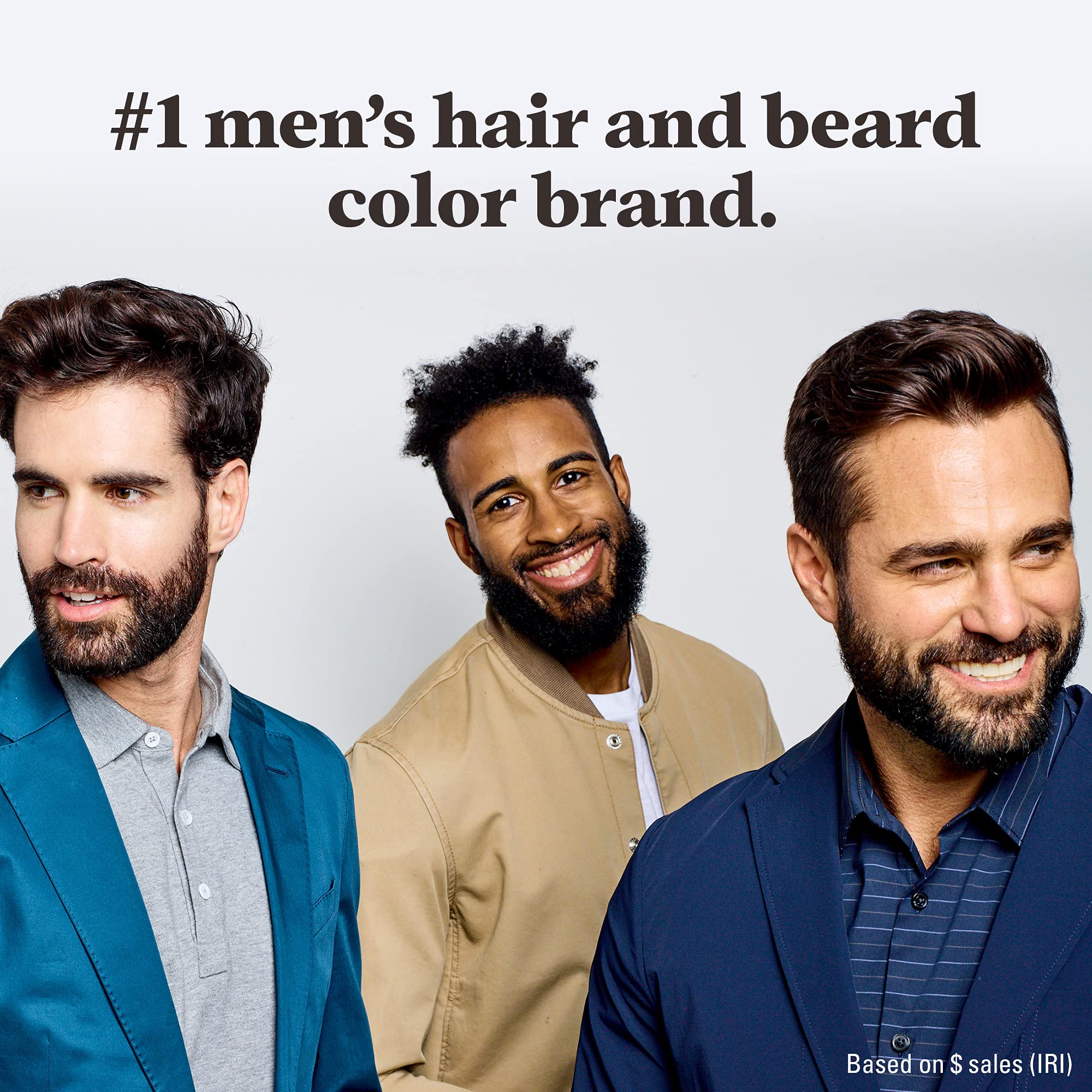 Just For Men Mustache & Beard, Beard Dye for Men with Brush Included, With Keratin Biotin Aloe and Coconut Oil for Healthy Facial Hair - Dark Brown, M-45, Pack of 3 (Packaging May Vary) - Image 5