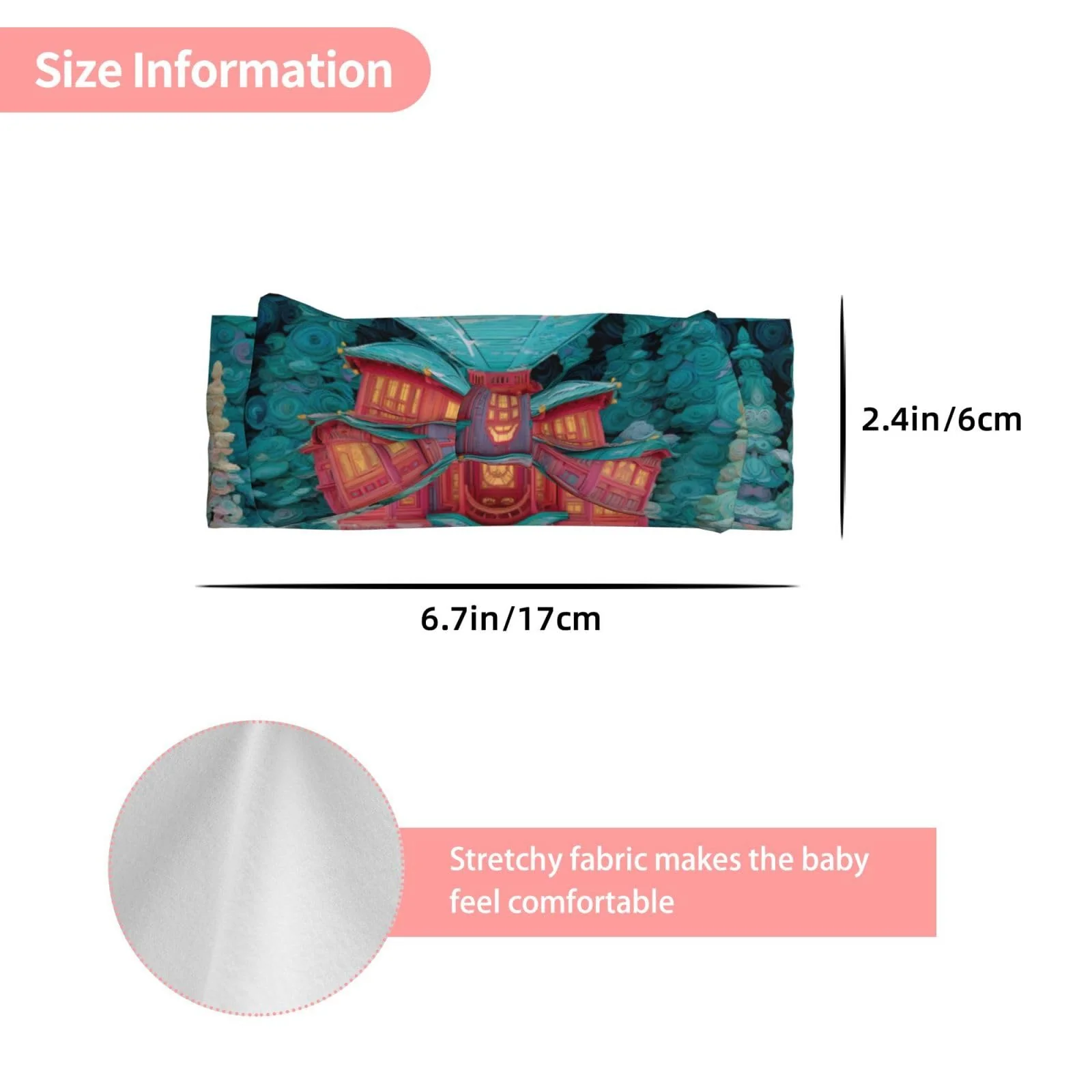 JZMTY Enchanted Alcove Baby Bow Headband for Newborns Light and Comfort Keeps Warm and Protects the Fontanel - Image 3