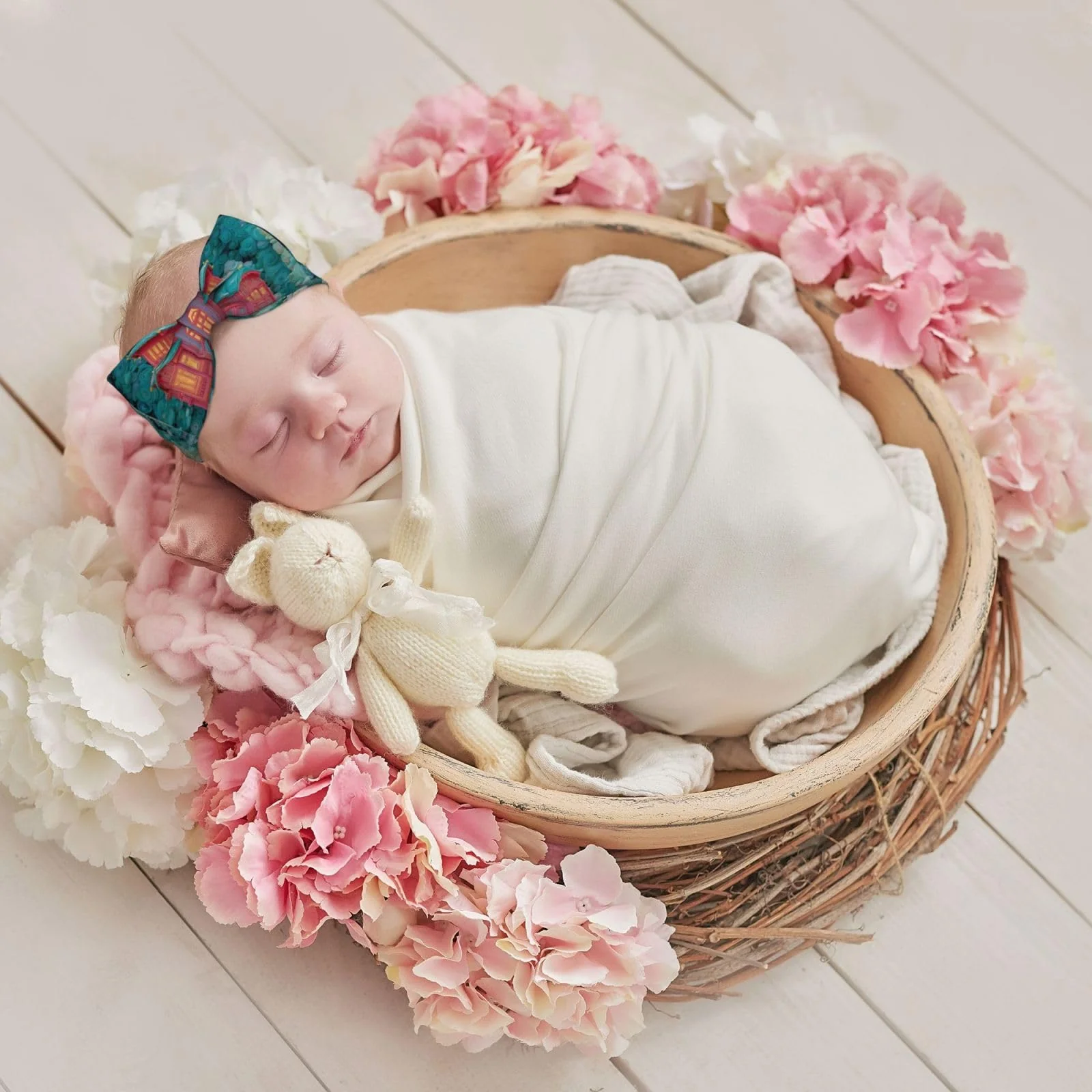 JZMTY Enchanted Alcove Baby Bow Headband for Newborns Light and Comfort Keeps Warm and Protects the Fontanel - Image 5