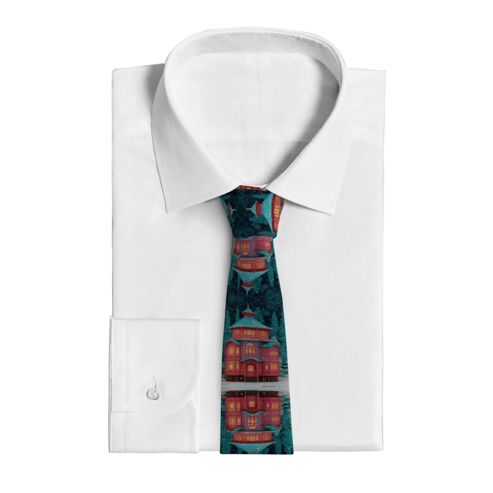 JZMTY Enchanted Alcove Men's Necktie with Anti-Floating Buckle Design Soft Wrinkle-Resistant Various Formal Occasions - Image 2