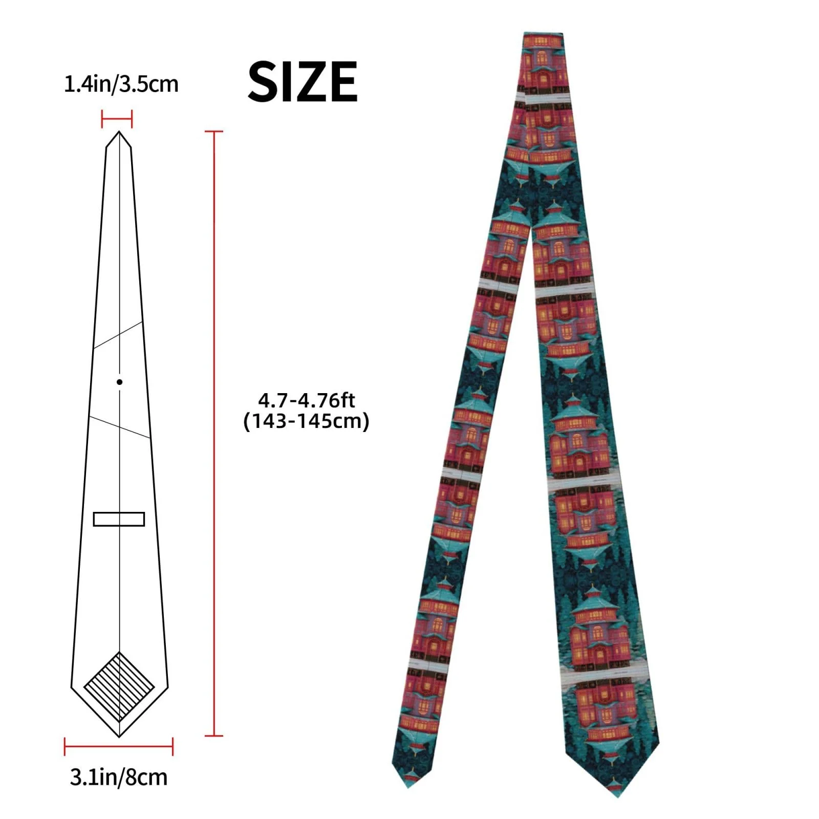 JZMTY Enchanted Alcove Men's Necktie with Anti-Floating Buckle Design Soft Wrinkle-Resistant Various Formal Occasions - Image 5