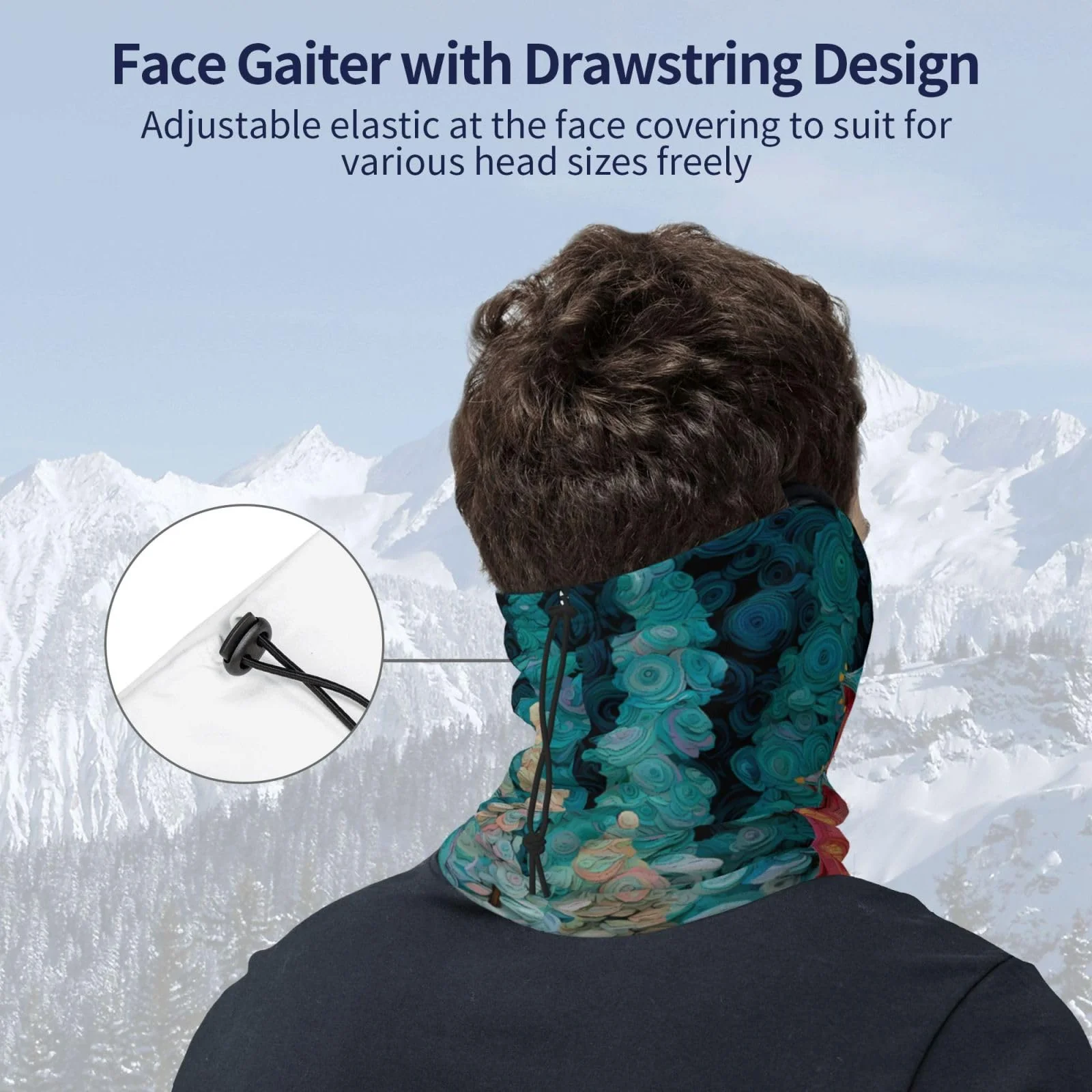 JZMTY Neck Warmer for Winter Fashion Unique Enchanted Alcove Print Windproof Scarf to Keep Warm Soft and Comfort - Image 5
