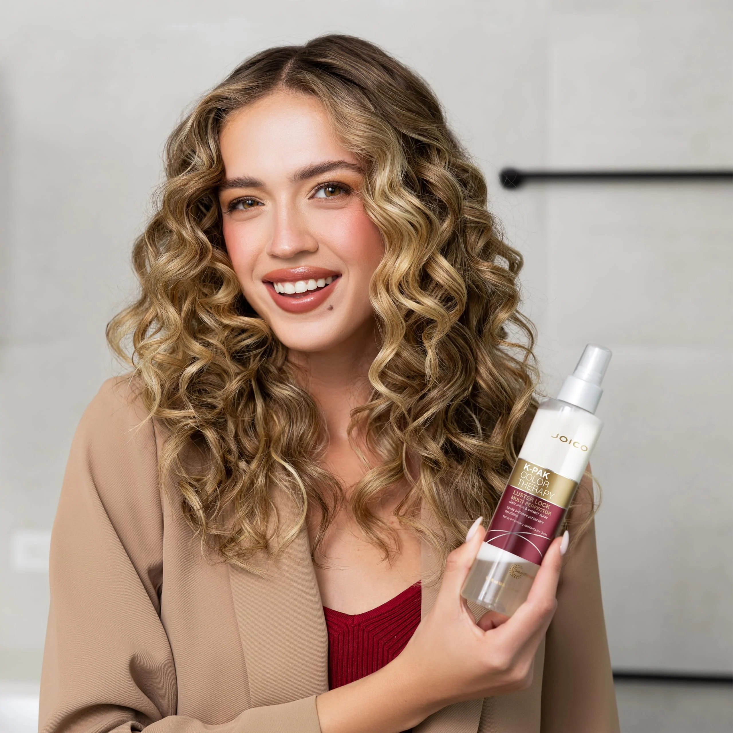 K-PAK Color Therapy Luster Lock Multi-Perfector Daily Shine & Protect Spray | For Color-Treated Hair | Instantly Detangle | Control Frizz | Boost Shine | With African Maketti & Argan Oil | 1.7 Fl Oz