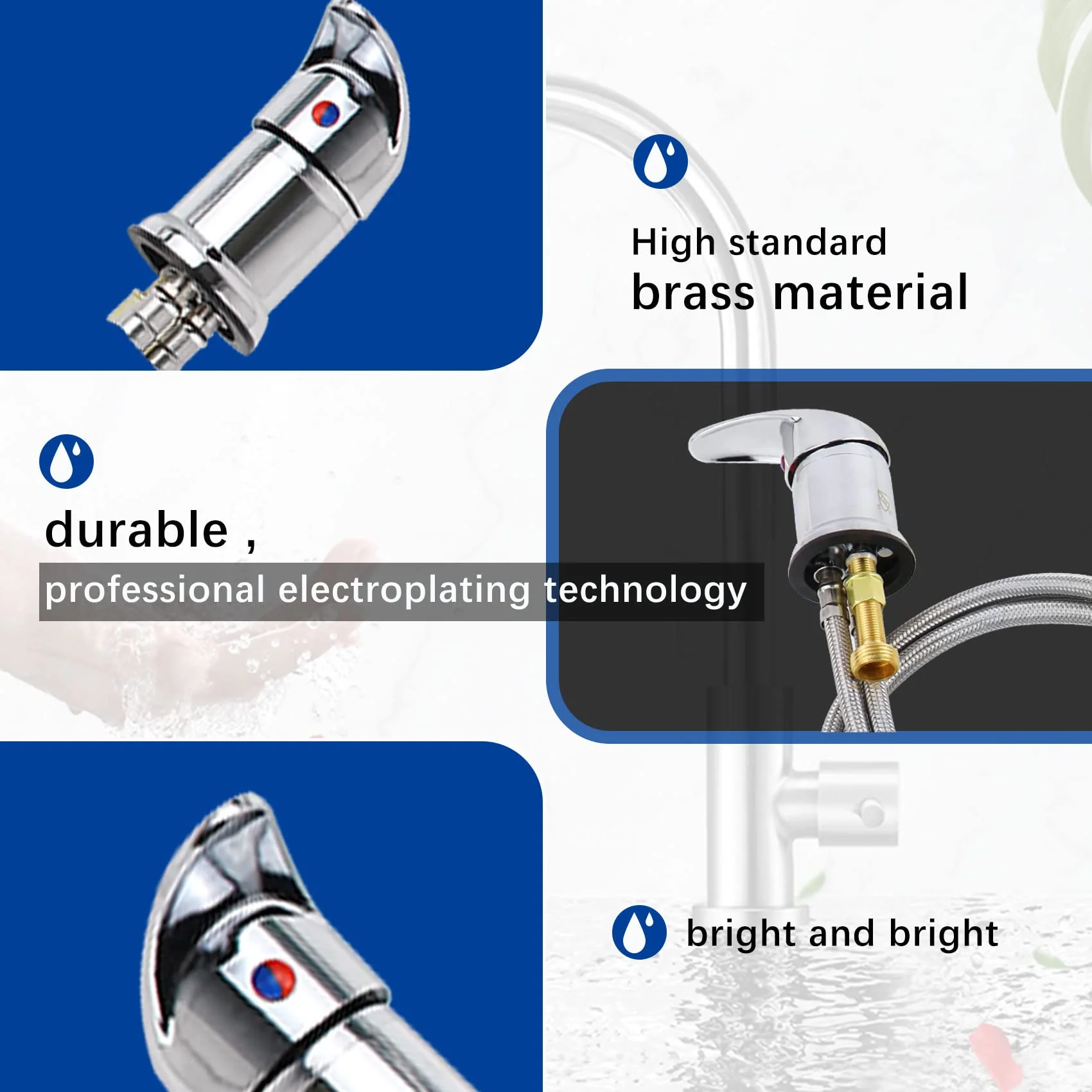 Karagas Salon Shampoo Bowl Faucet Vacuum Breaker Kit, Salon Shampoo Bowl Salon Sink Faucet & Vacuum Breaker with Sprayer and Hose for Shampoo Bed,Hair Salon Sink Faucet Sprayer Hose Set - Image 5