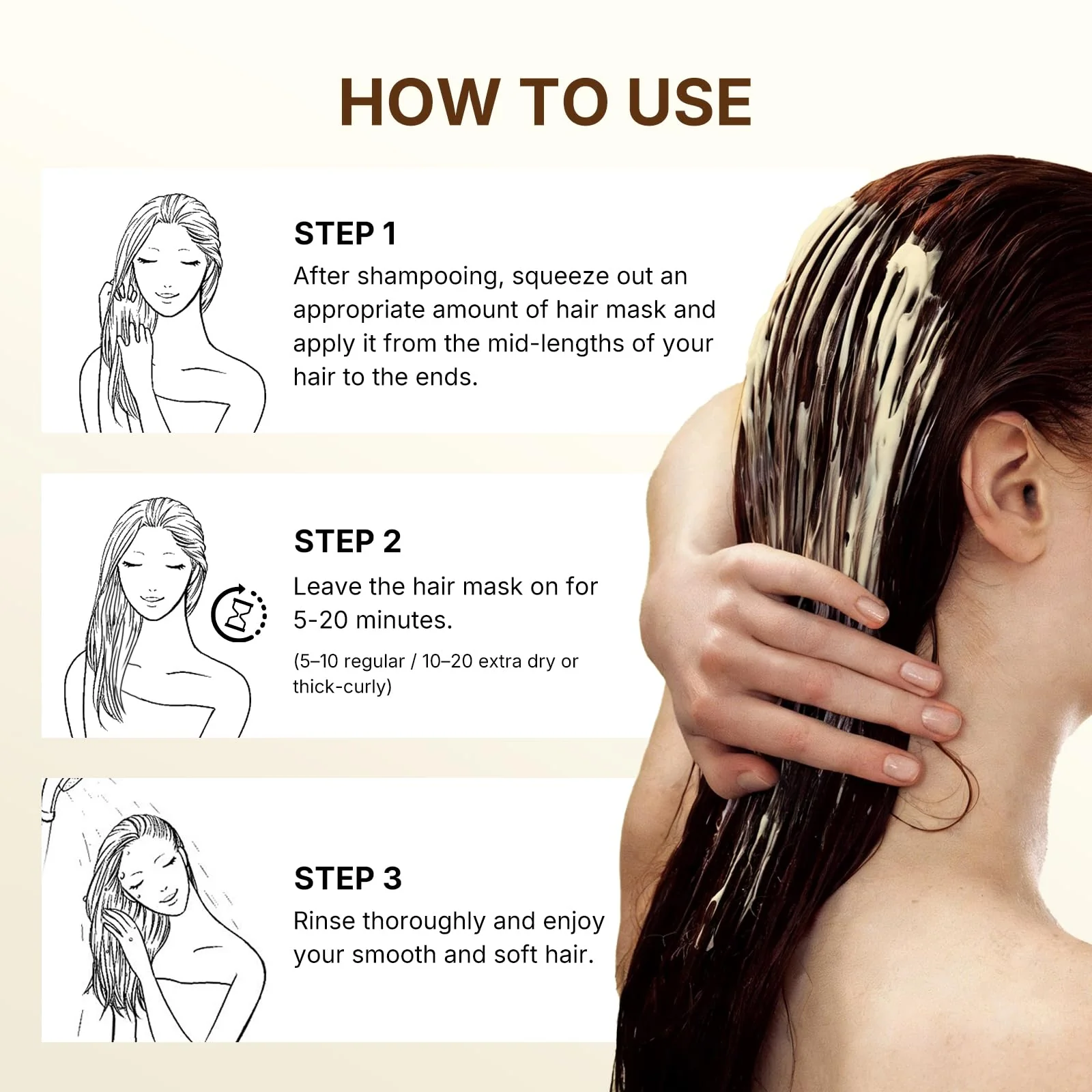 Karseell 3.38floz 100ml Collagen Hair Treatment Deep Repair Conditioning Argan Oil Collagen Hair Mask Essence for Dry Damaged Hair All Hair Types - Image 6