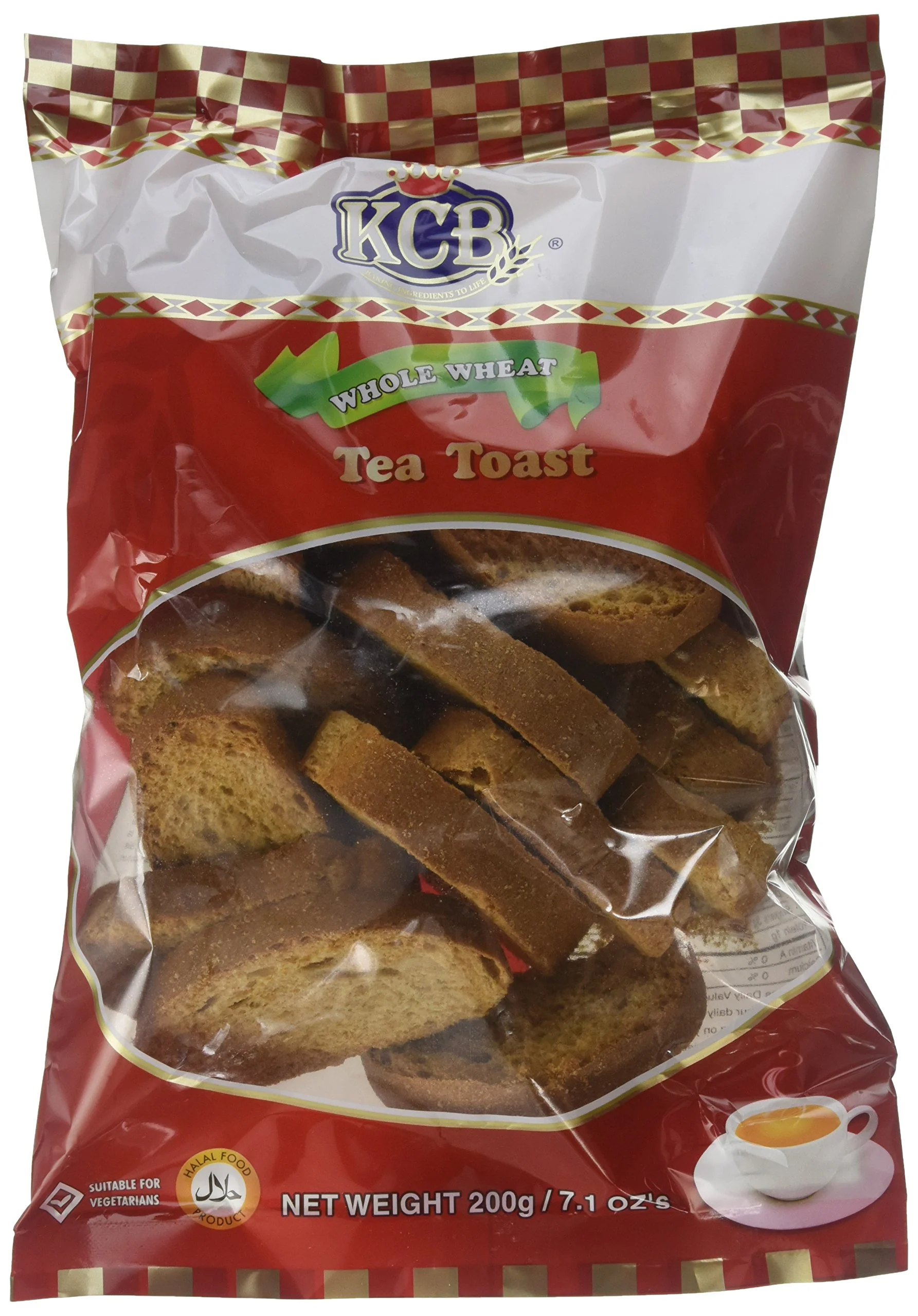 KCB, Whole Wheat Tea Toast, 200 Grams(gm)