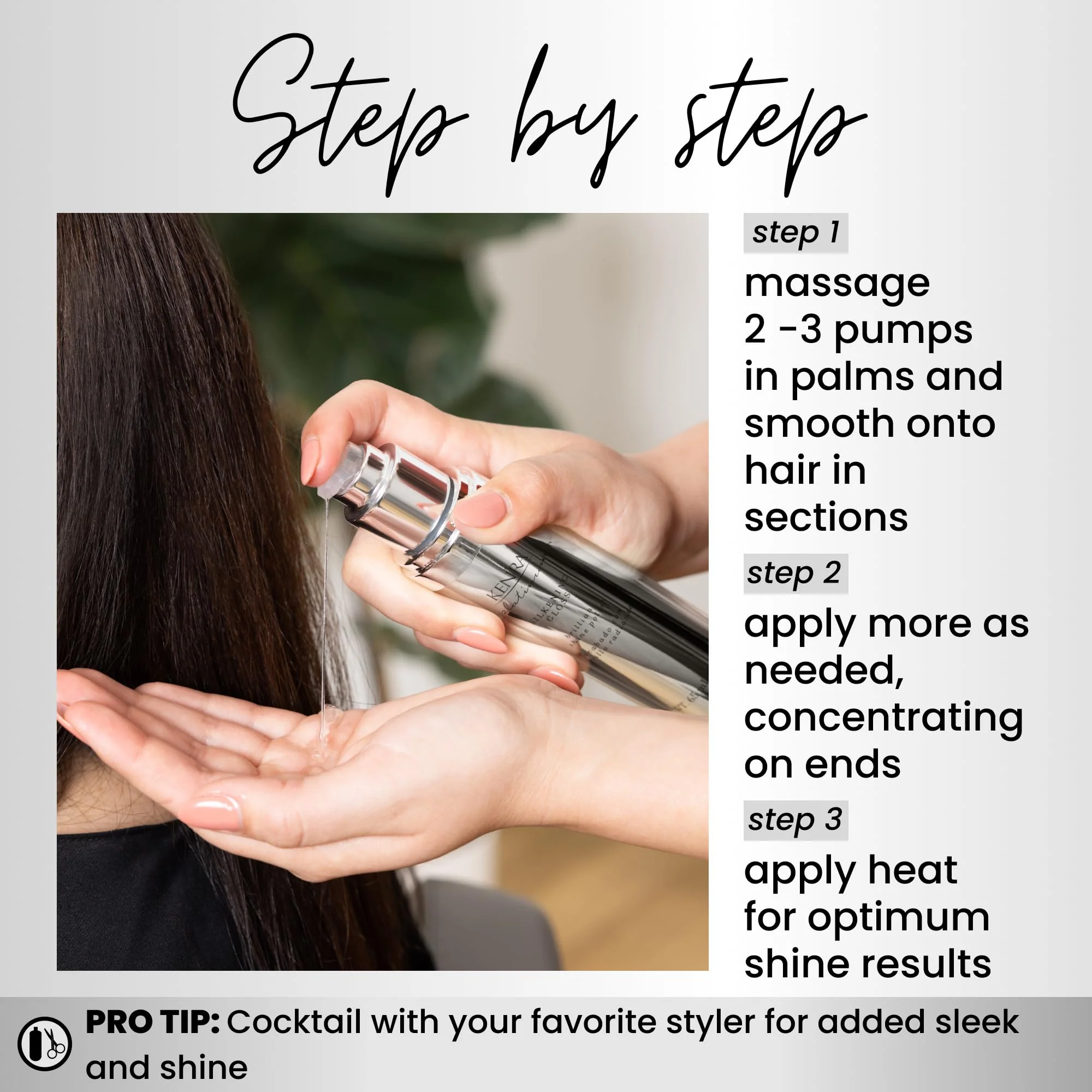 Kenra Platinum Silkening Gloss |Brilliant Shine Polish |Tames Frizz & Smooths Flyaways |Lightweight Formula |Protects Against Humidity |Smooths Dry Ends |Medium To Coarse Hair | 2 fl. oz. (2-Pack) - Image 4