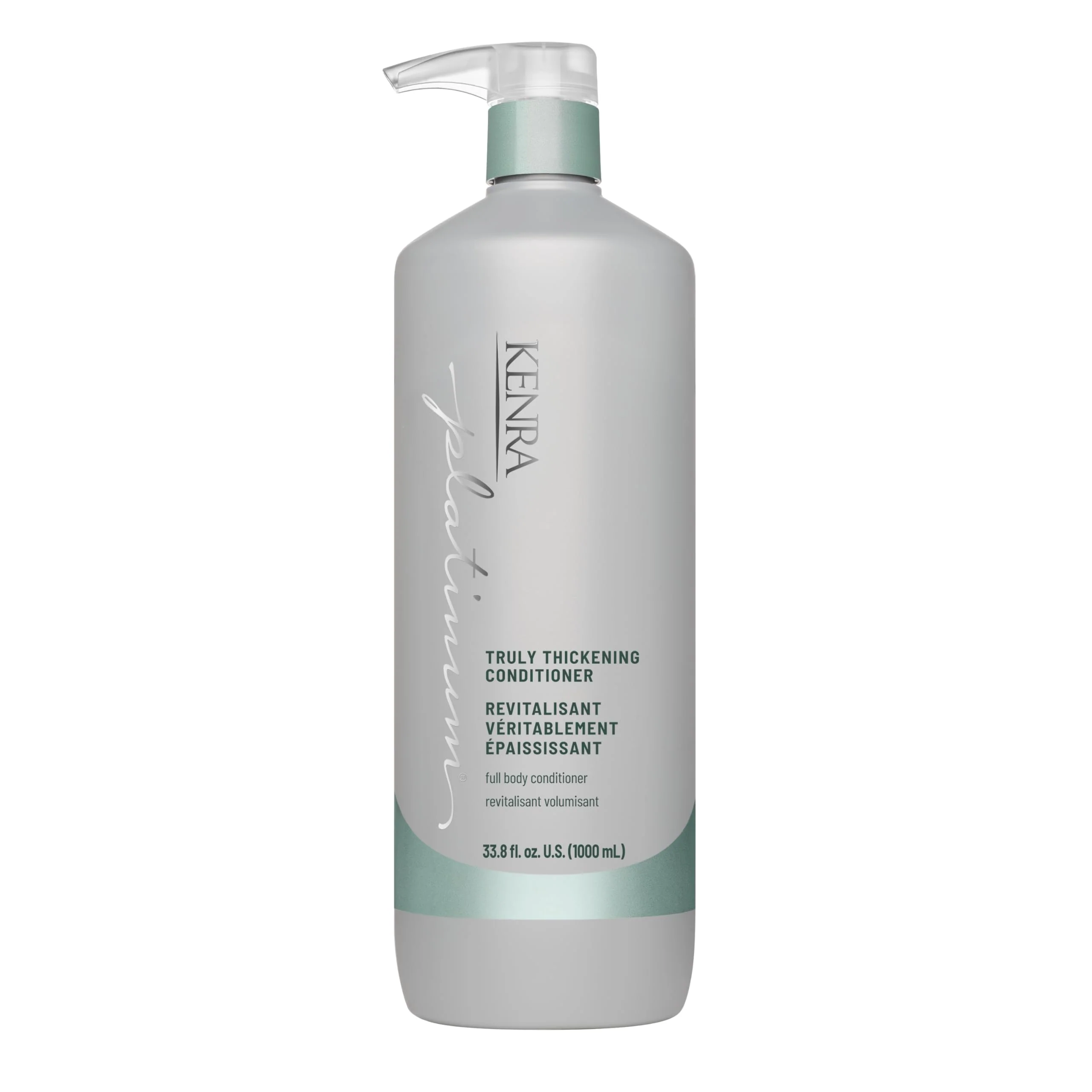 Kenra Platinum Truly Thickening Conditioner | Volumizing + Fuller-Looking Hair | Adds Body | Lightweight | for Fine & Thin Hair | Sulfate Free | Color Safe 33.8oz