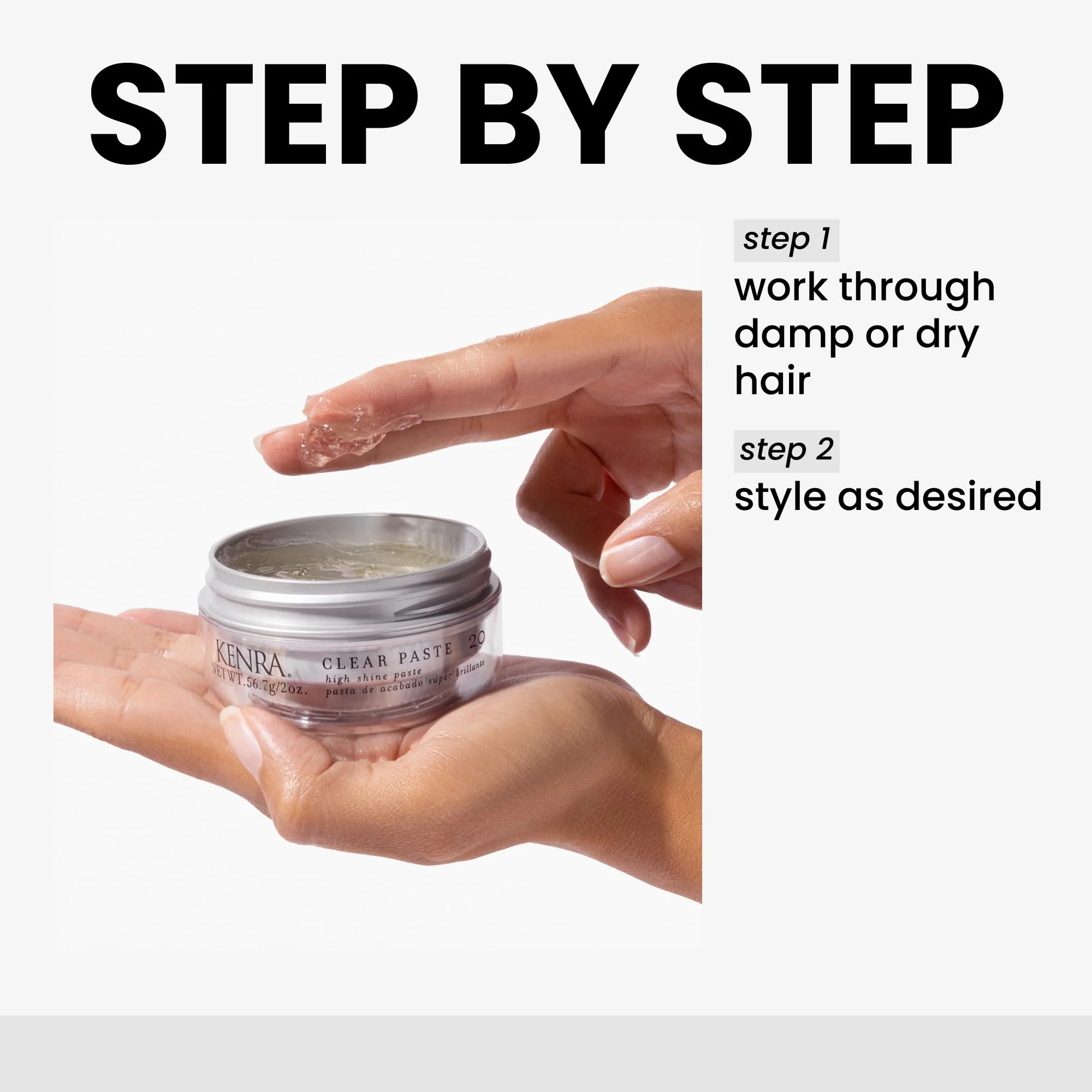 Kenra Professional Clear Paste 20 | High Shine Styler | High Hold & Control | Texturizing | All Hair Types | 2 oz - Image 4