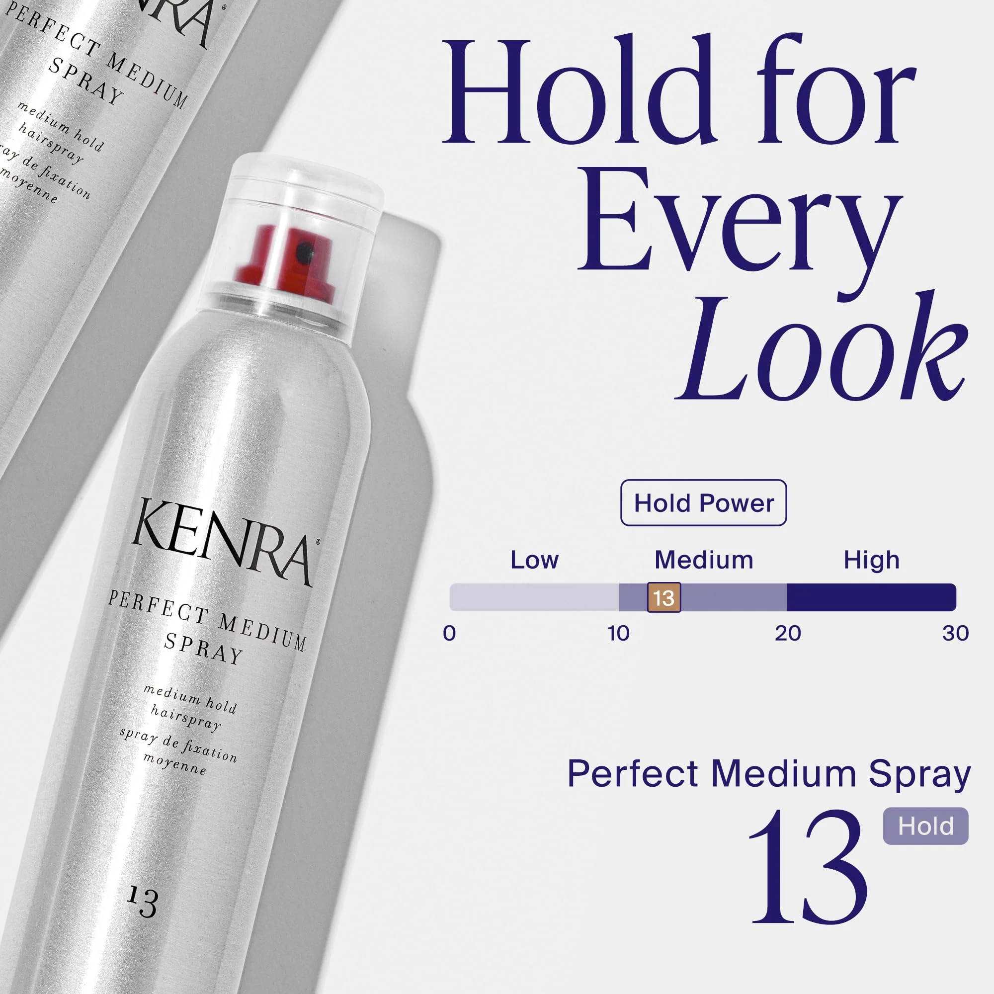 Kenra Professional Perfect Medium Spray 13 50% | Provides Styling Control Without Stiffness | Medium Hold | Fast-Drying Formulation | High Shine Finish | All Hair Types | 10 oz - Image 3