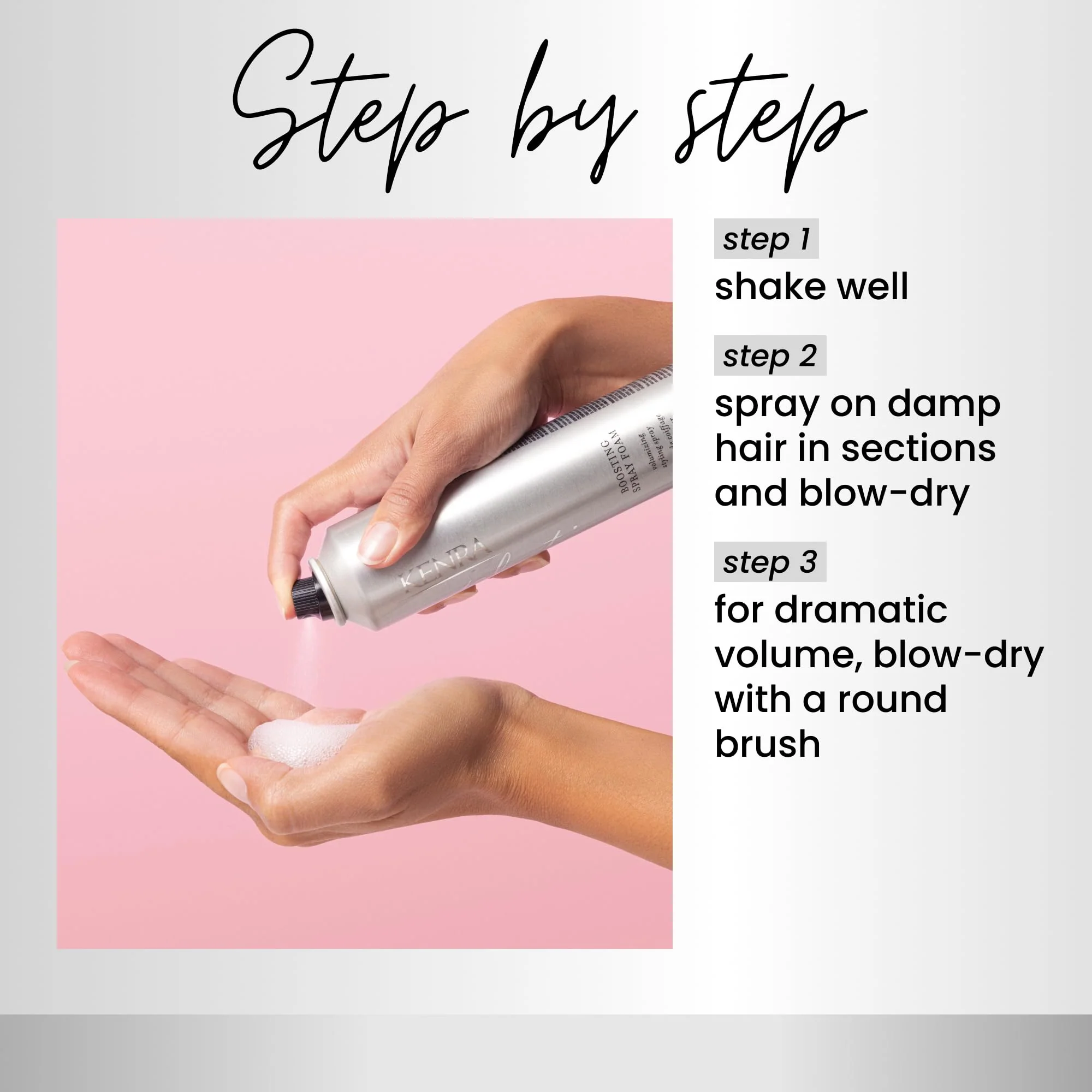 Kenra Professional Platinum Boosting Spray-Foam 17 | Volumizing Styling Spray | Touchable, Brushable Hold | All-Day Lift & Style Support | Lightweight Volumizer | All Hair Types | 8 oz - Image 4