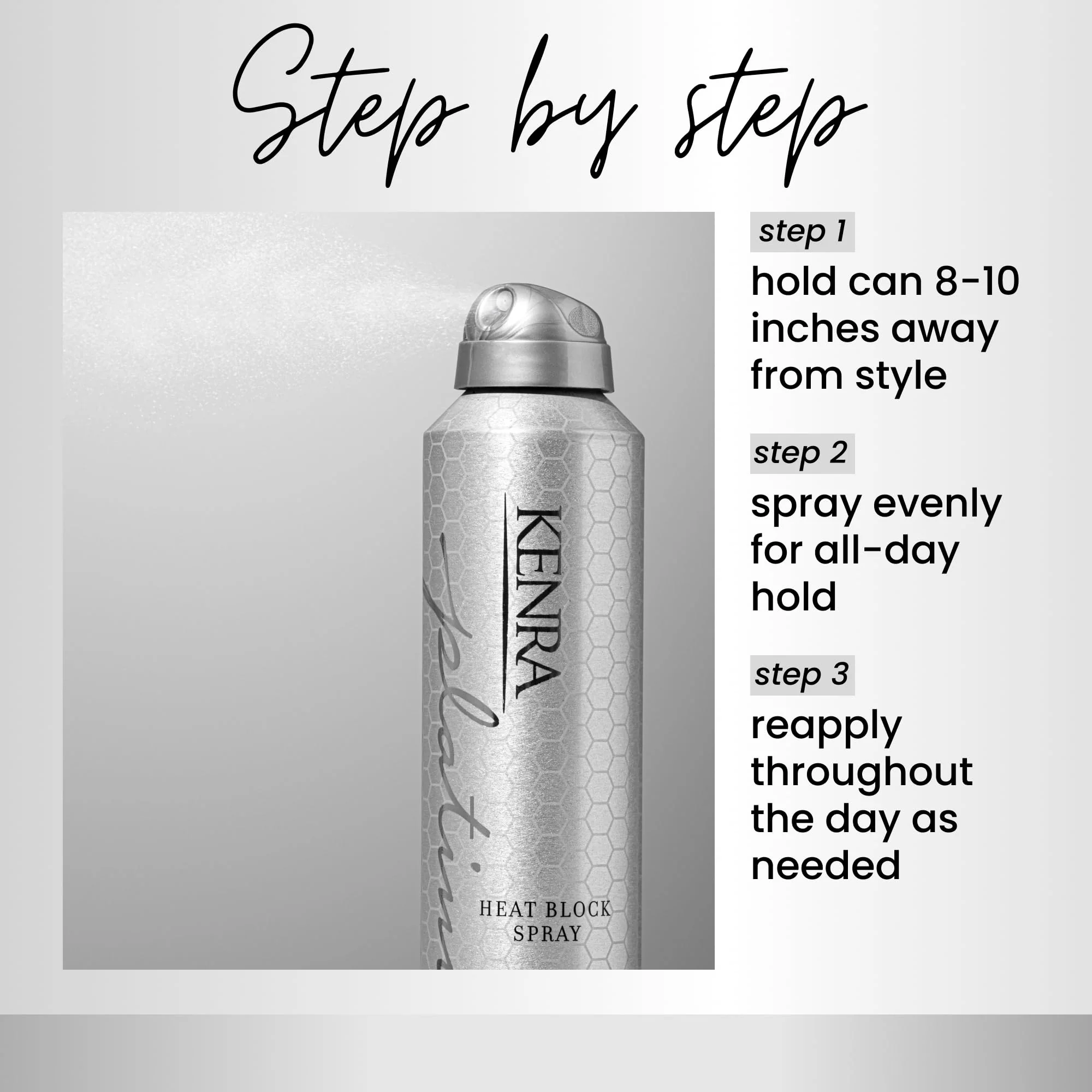 Kenra Professional Platinum Heat Block Spray 22 | Heat Protecting Hairspray | All Hair Types | 8 oz. - Image 4