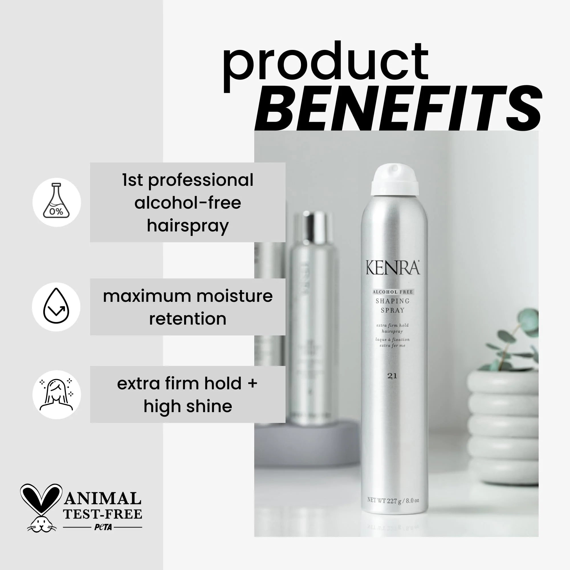 Kenra Professional Shaping Spray 21 | Alcohol Free Hairspray | All Hair Types | 8 Ounce (Pack of 1) - Image 2