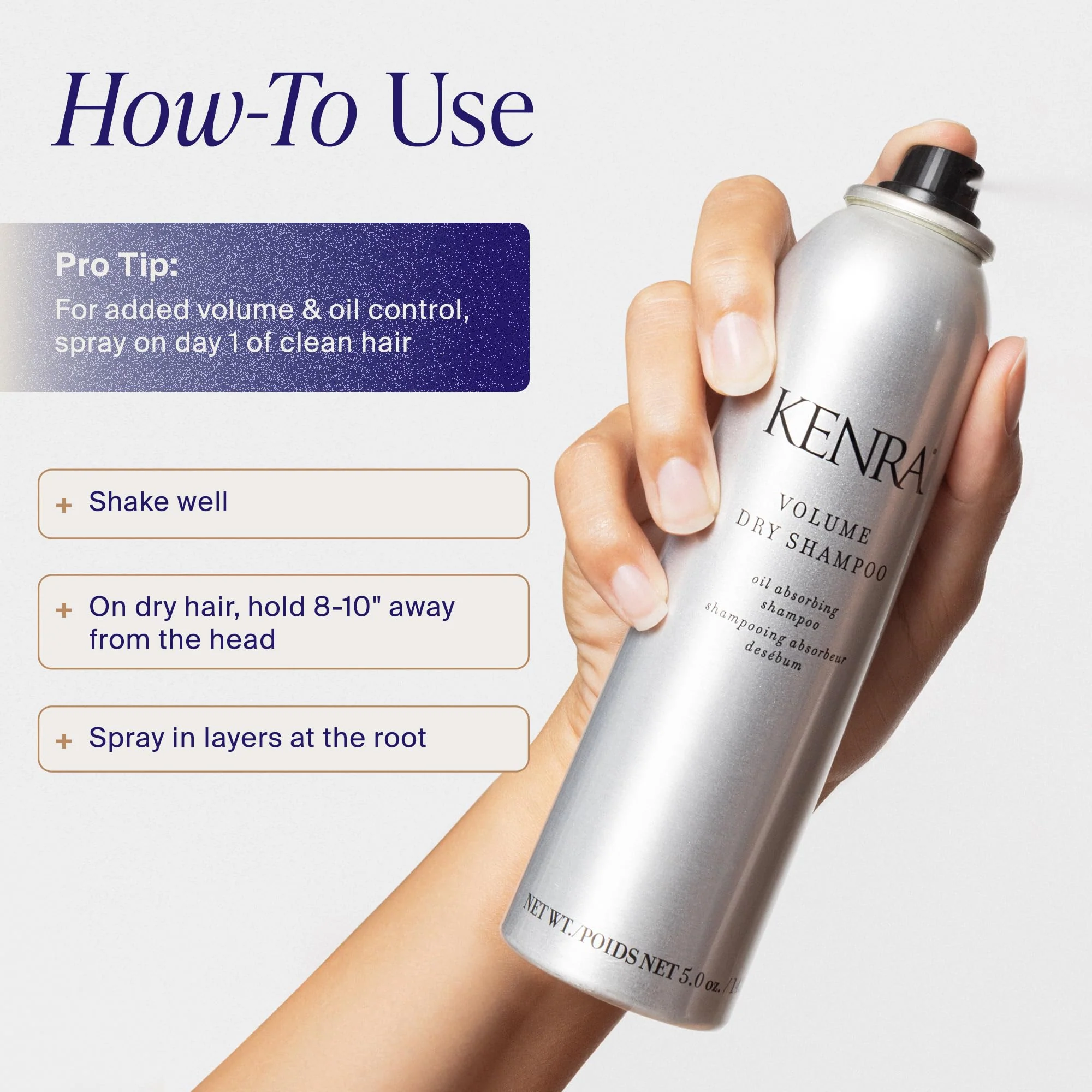 Kenra Professional Volume Dry Shampoo | Oil Absorbing Shampoo | Translucent, Volume-Enhancing Spray | Instantly Refreshes Hair At The Root | Absorbs Oils & Impurities | All Hair Types | Travel 1.2 oz - Image 5