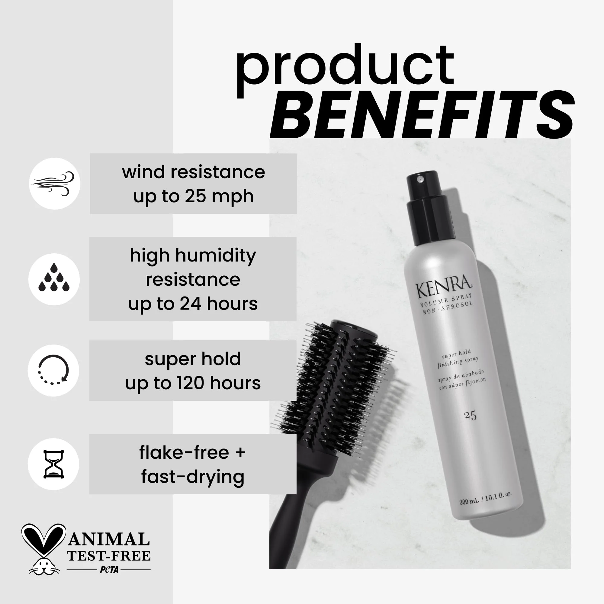 Kenra Professional Volume Spray Non Aerosol 25 | Super Hold Finishing Spray | High Humidity Resistance | Flake-Free and Fast-Drying | All Hair Types | 10.1 fl. oz - Image 2