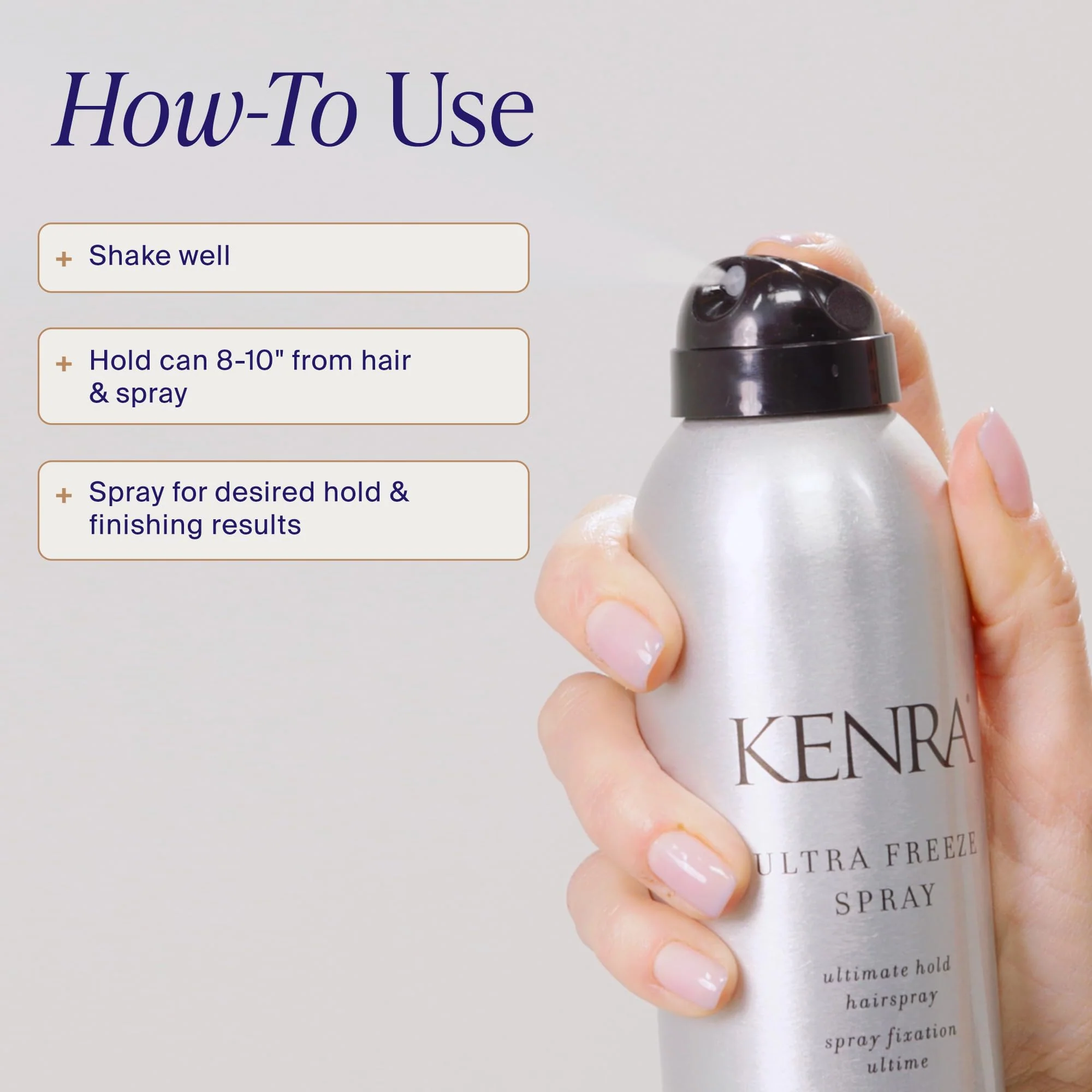 Kenra Ultra Freeze Spray 30 | Ultimate Hold Hairspray | Long-Lasting, Ultra-Firm Hold | Fast-Drying Formula | Provides Humidity Resistance | High Shine, Flake-Free Finish | All Hair Types | 10 oz - Image 5