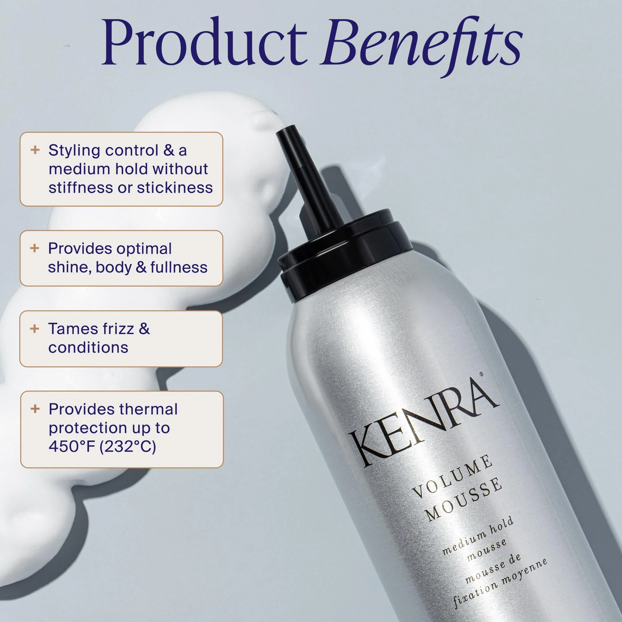 Kenra Volume Mousse 12 | Medium Hold Mousse | All Hair Types | 8 oz - Image 2