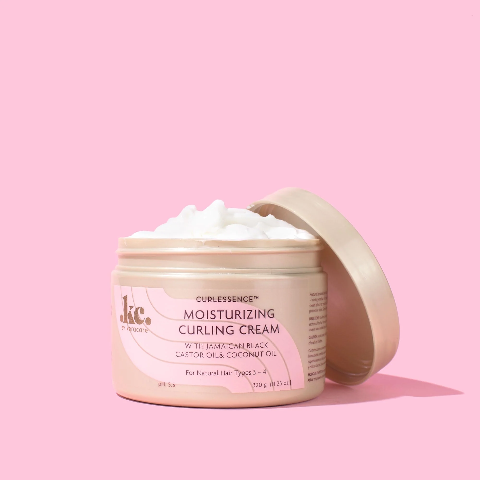 KeraCare CurlEssence Moisturizing Coconut Curling Cream - With Jamaican Black Castor Oil & Coconut Oil - For Curly Hair - SIlicone and Paraben Free - 11.25 oz - Image 4
