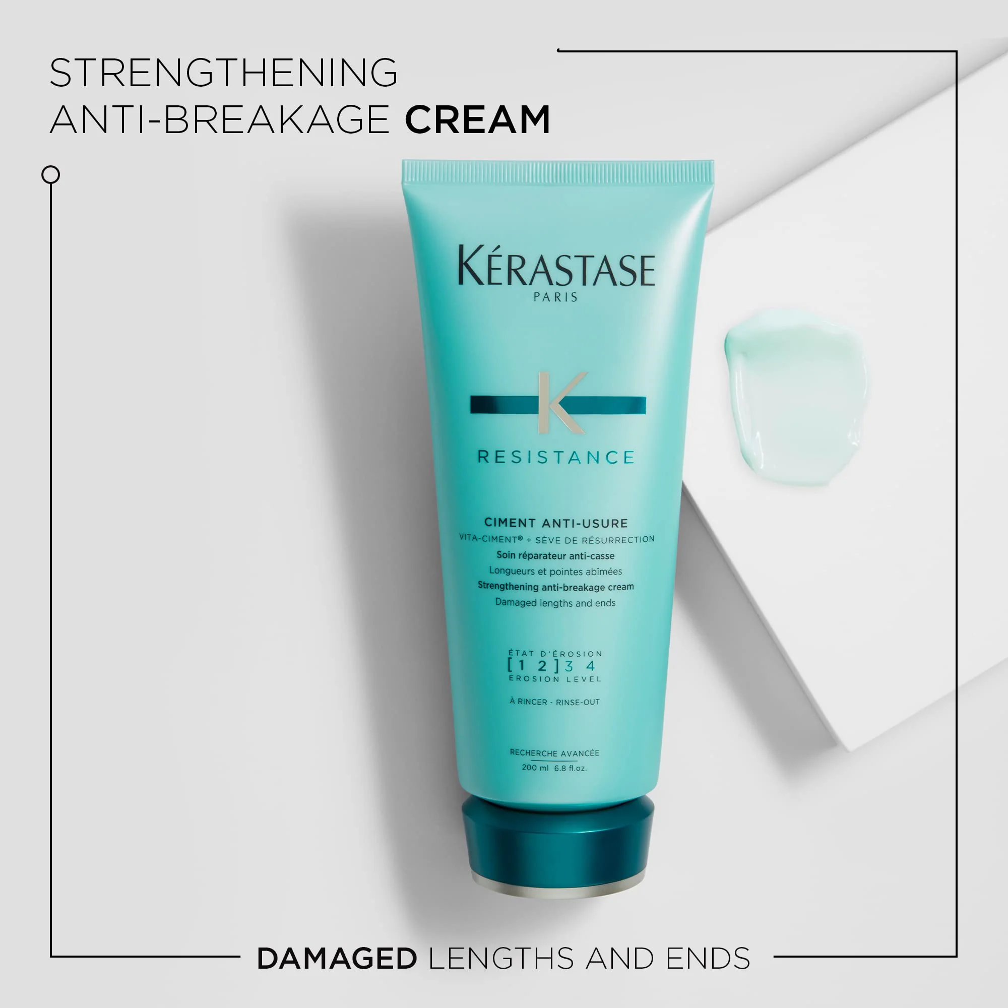 KERASTASE Resistance Ciment Anti-Usure Treatment - Restorative Anti-Breakage Cream, Strengthens Weak, Brittle, Damaged Hair, Softens and Enhances Shine - Image 2