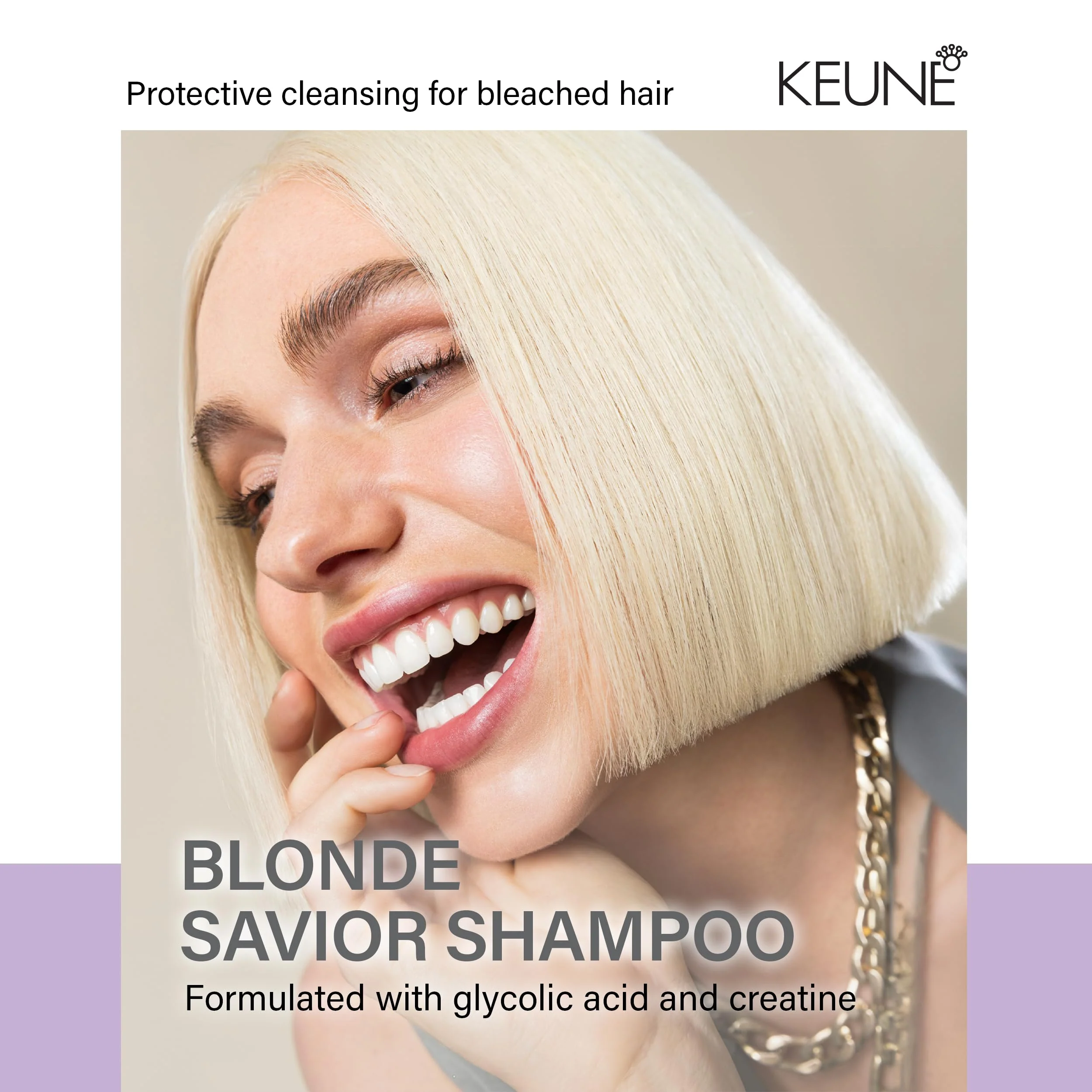 Keune Care Blonde Savior Shampoo, Sulfate-Free & Strengthening Cleanser for Blonde & Bleached Hair, 10.1 Fl Oz - Image 2
