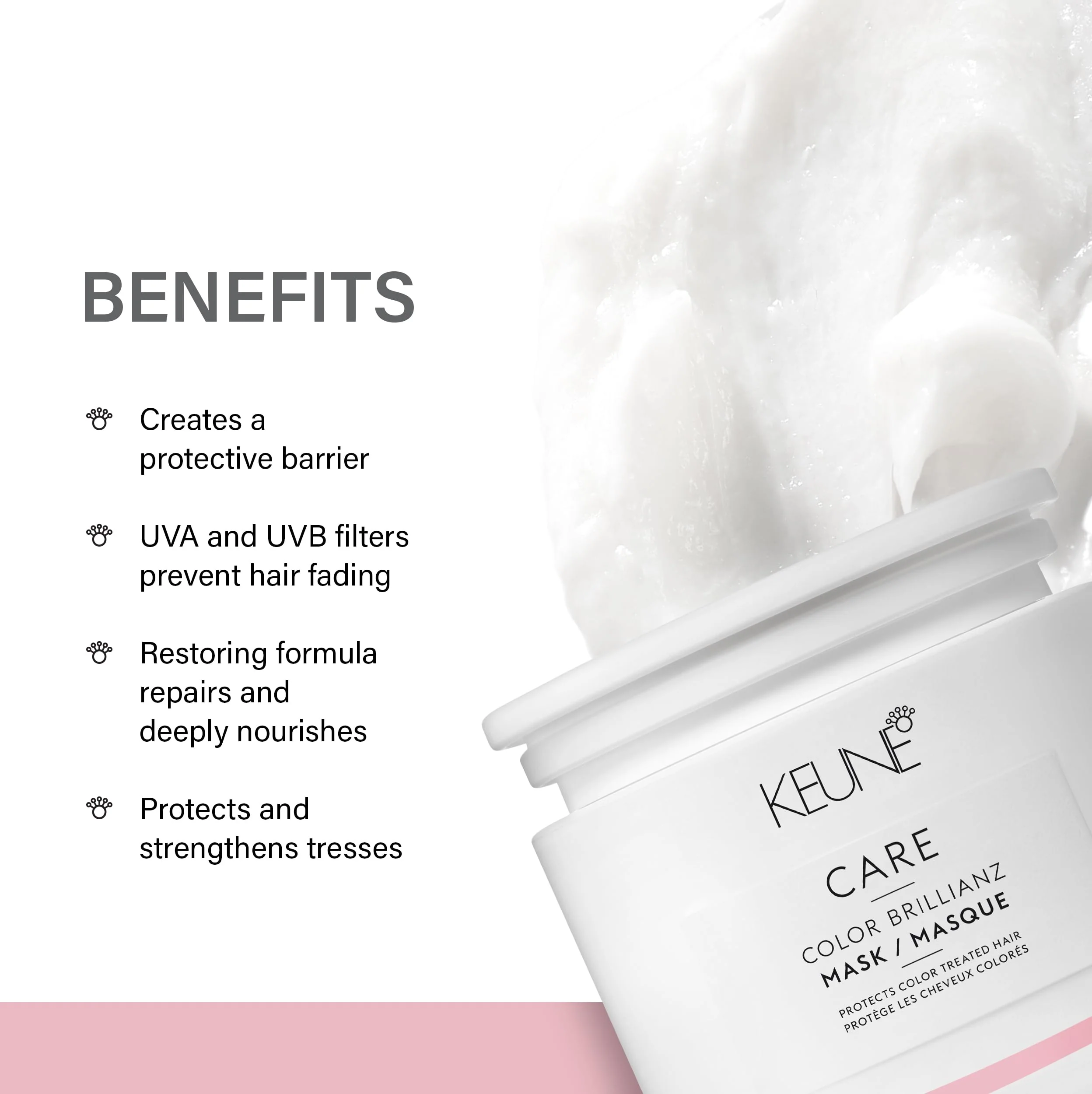 Keune Care Color Brillianz Mask, Deep-Conditioning & UV-Protecting Treatment for Color-Treated Hair, 6.8 Fl Oz - Image 3
