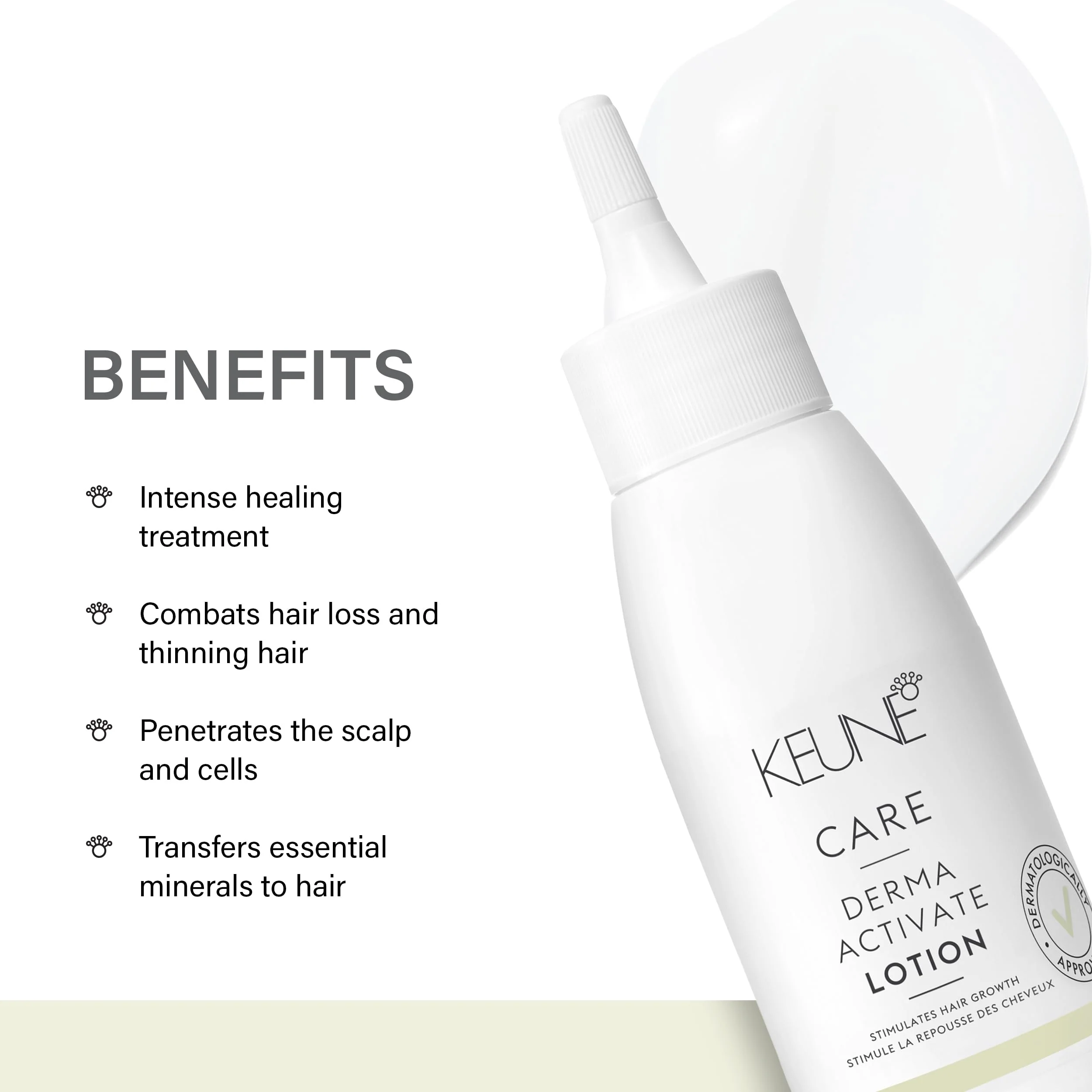 Keune Care Derma Activate Thickening Lotion, Anti-Hair Loss & Revitalizing Scalp Treatment, 2.5 Fl Oz - Image 3