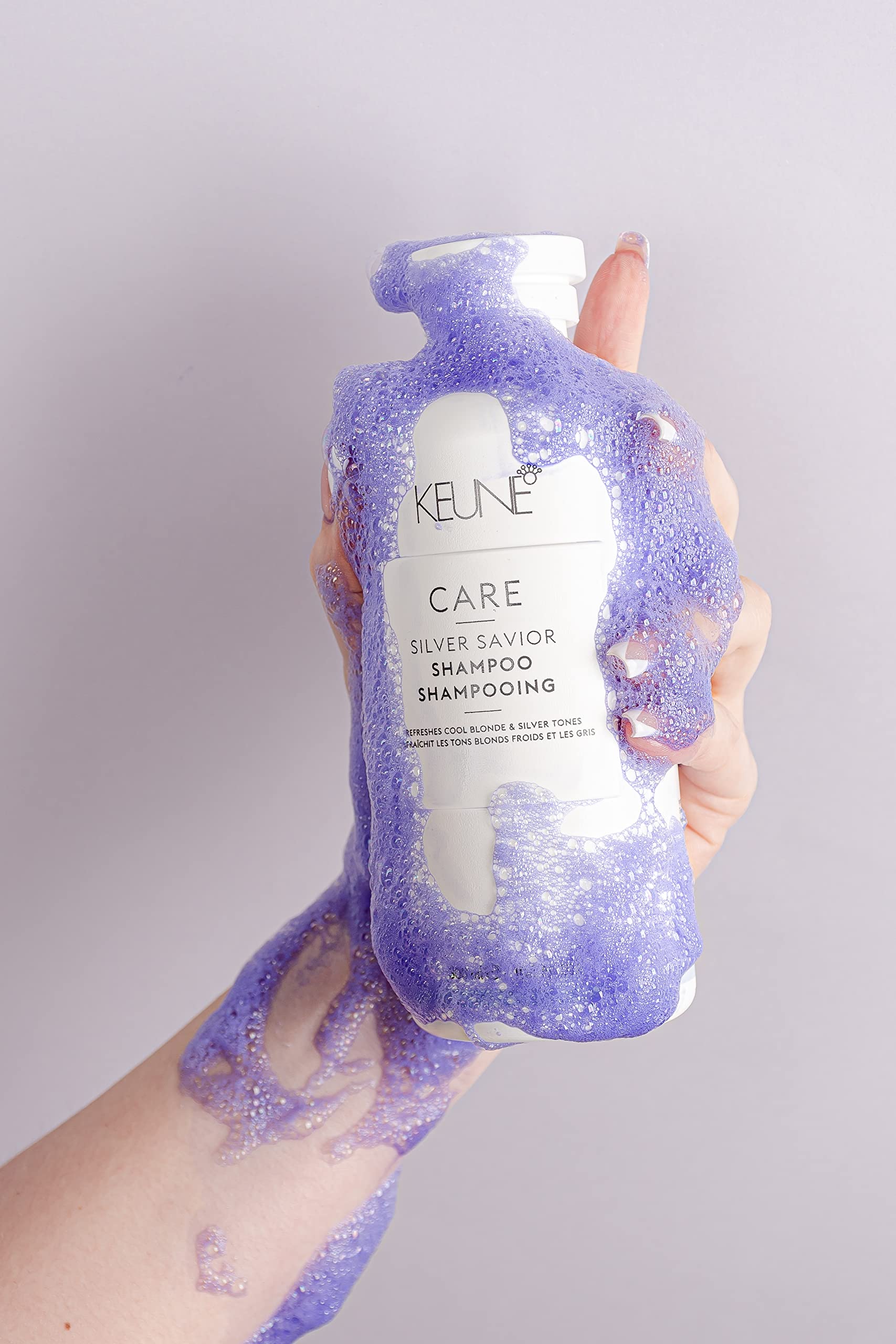 KEUNE Care Silver Savior Shampoo, Toning & Brightening Cleanser for Blonde & Grey Hair, 10.1 Fl Oz - Image 5