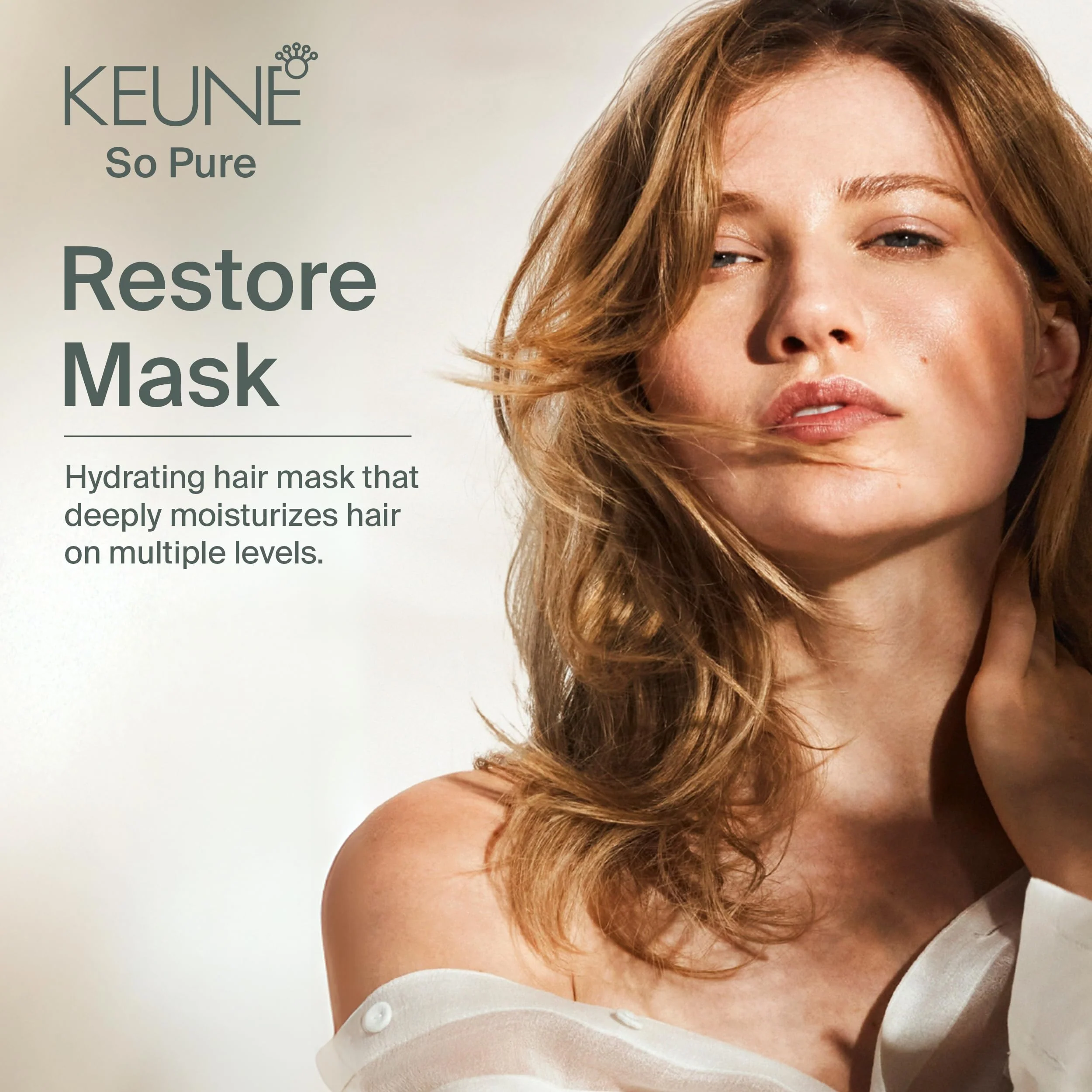 Keune SoPureRestore Mask 300ml - maschera nutriente capelli danneggiati - Image 2