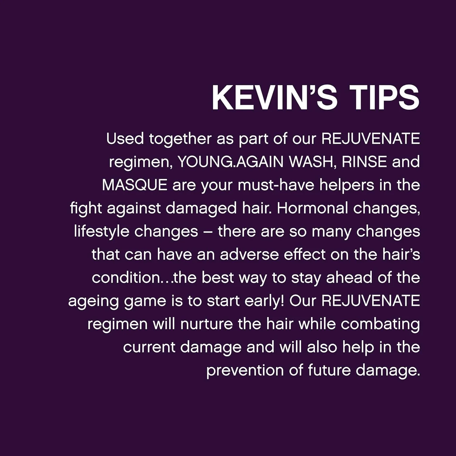 KEVIN.MURPHY YOUNG.AGAIN.RINSE - Moisturising Anti-Ageing Conditioner - For Ageing, Dry, Damaged & Brittle Hair - Hair Repair - With Amino Acids - Sulphate & Paraben Free - 1 L / 33.8 fl oz - Image 6