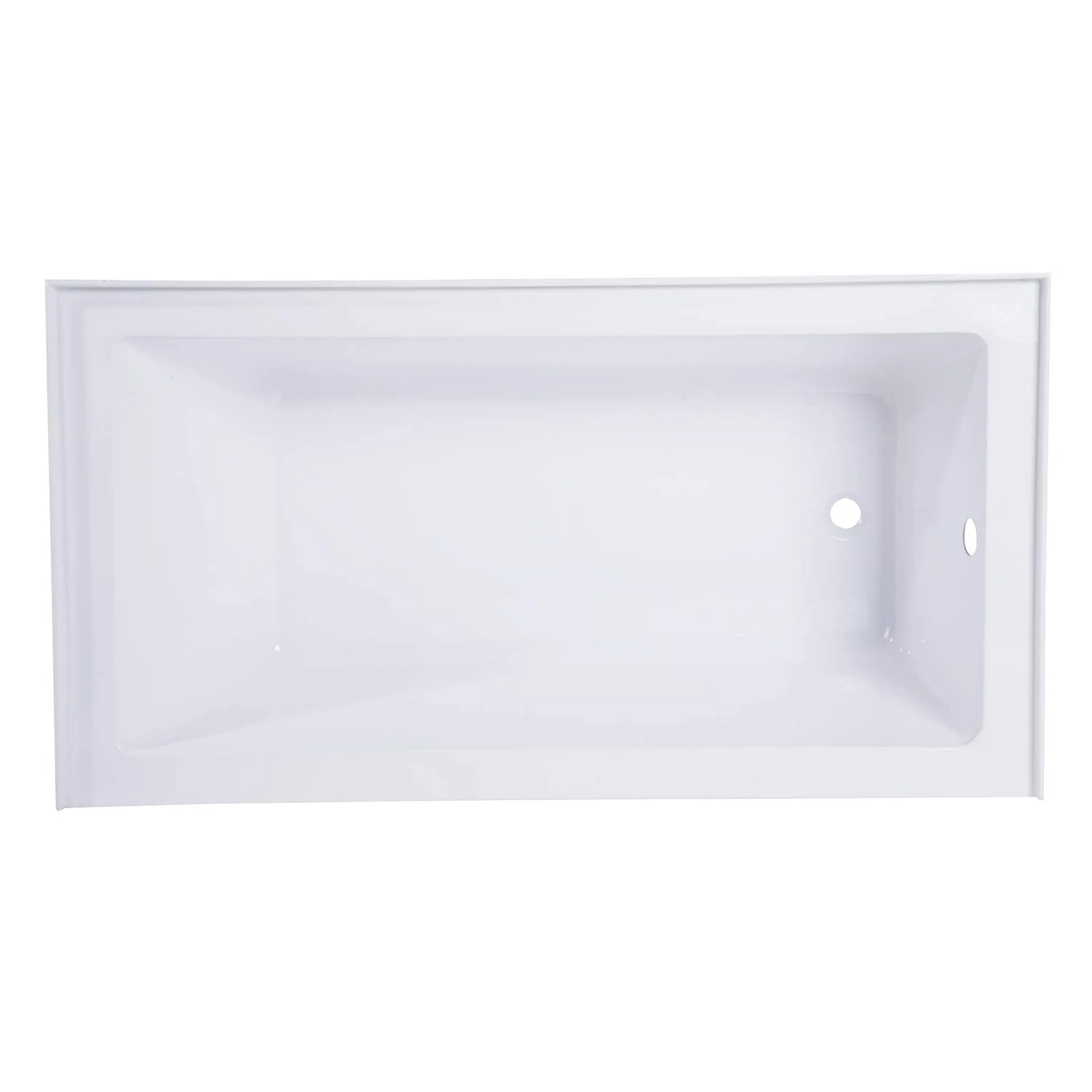 Kingston Brass VTAP543022R Aqua Eden Alcove Tub, White - Image 2