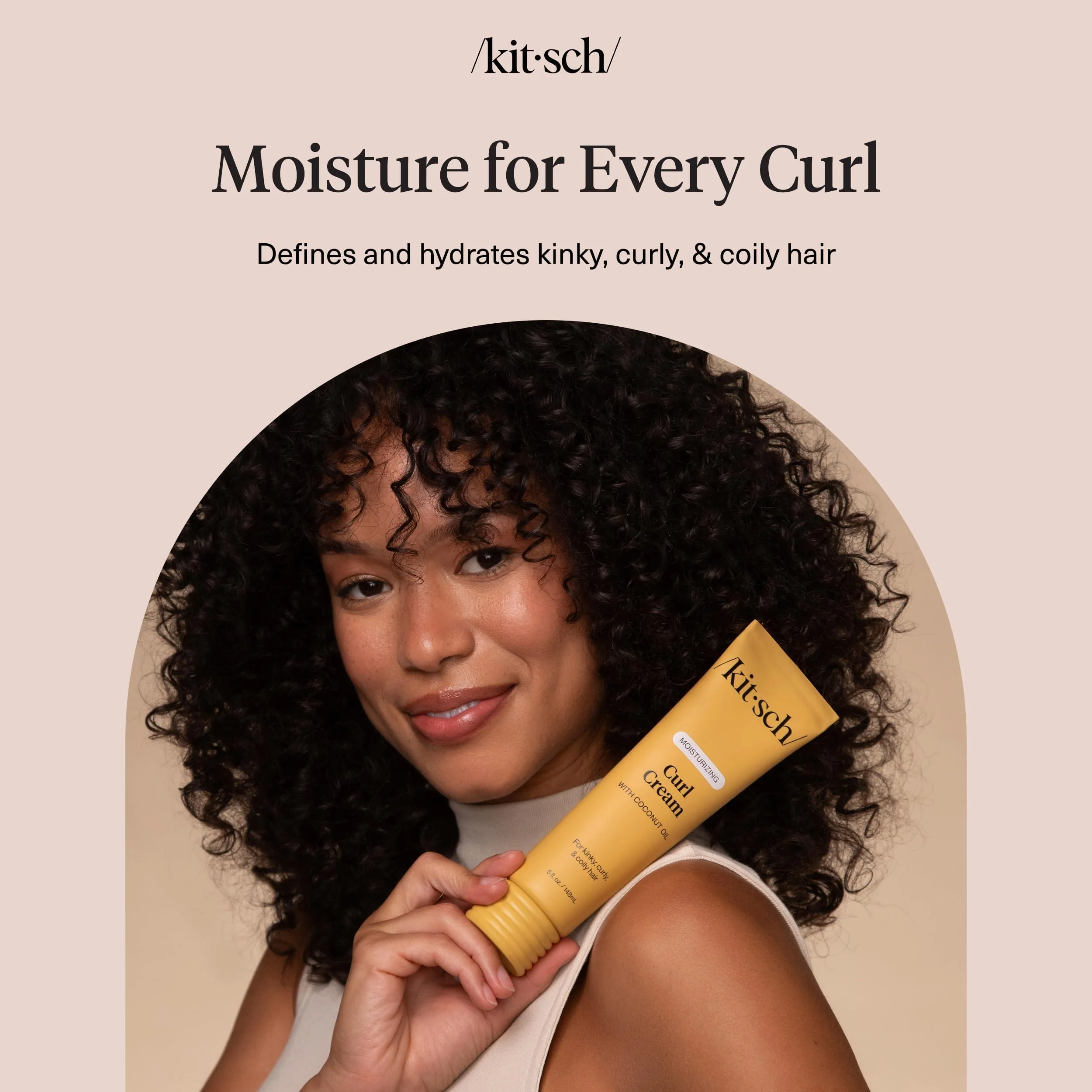 Kitsch Moisturizing Curl Cream for Curly Hair – Lightweight Curly Hair Products for Men & Women | Defines Curls, Controls Frizz & Boosts Shine | Hydrating Curling Cream - Ideal Gifts for Women - Image 9