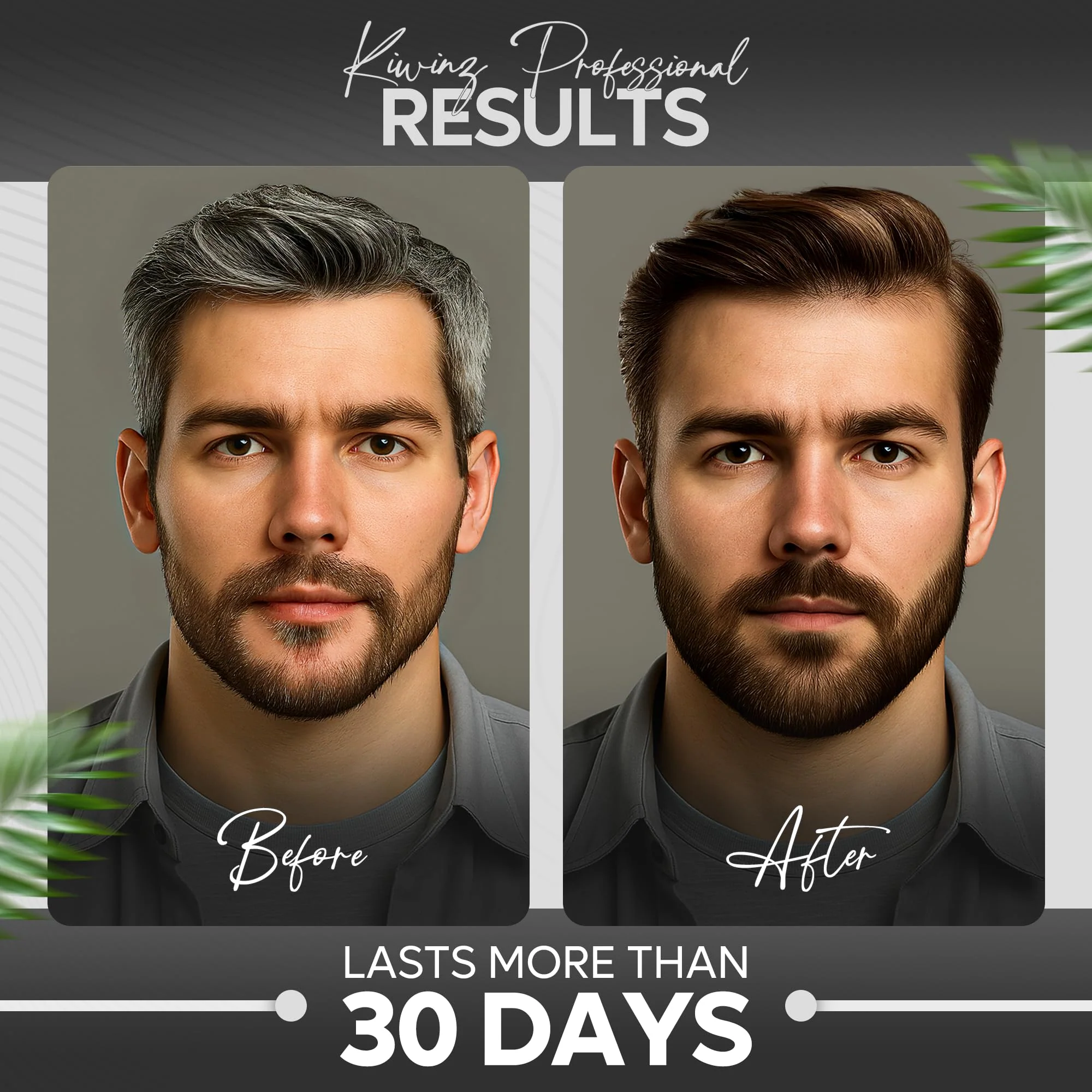 Kiwinz Professional Dark Brown Hair Color Shampoo for Men – 5 in 1 Hair Dye Shampoo for Grey Hair - Instant Hair Dye with 100% Color Accuracy with Natural Ingredients - Ammonia Free - 500ml - Image 3